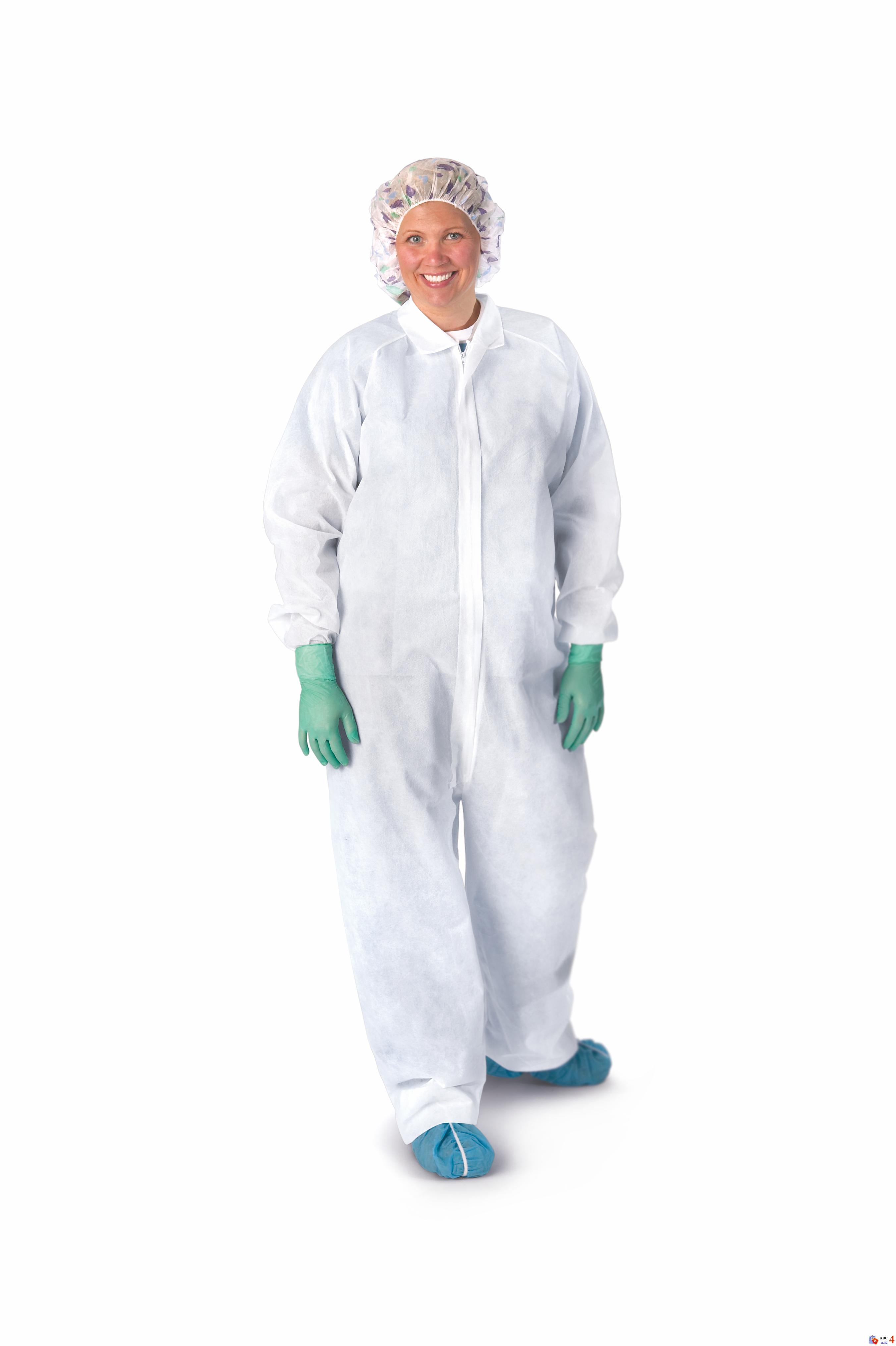 Medline - NONCV150XXXL Coverall 3X-Large White Disposable NonSterile