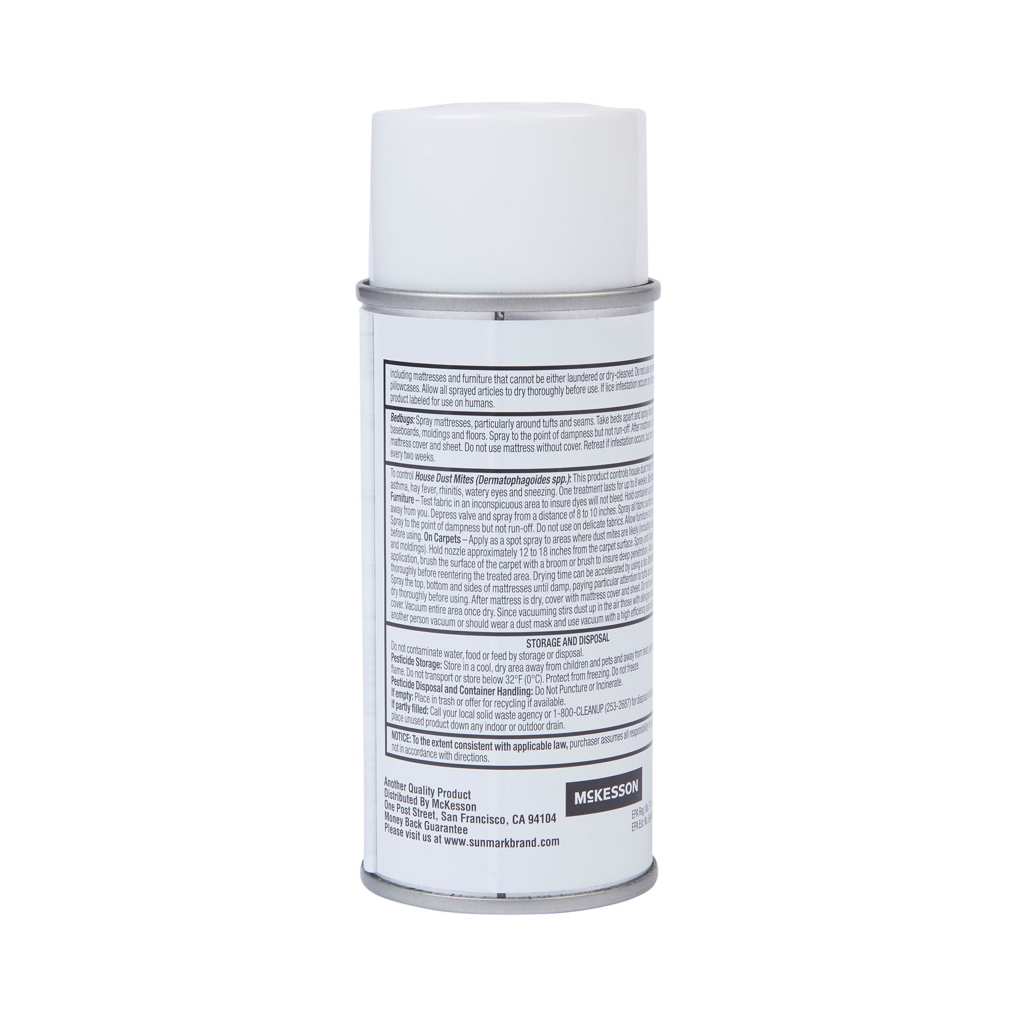 McKesson Brand - 49348023787 Lice Treatment for Durable Goods sunmark® Aerosol Spray Liquid 5 oz. Can Scented NonSterile