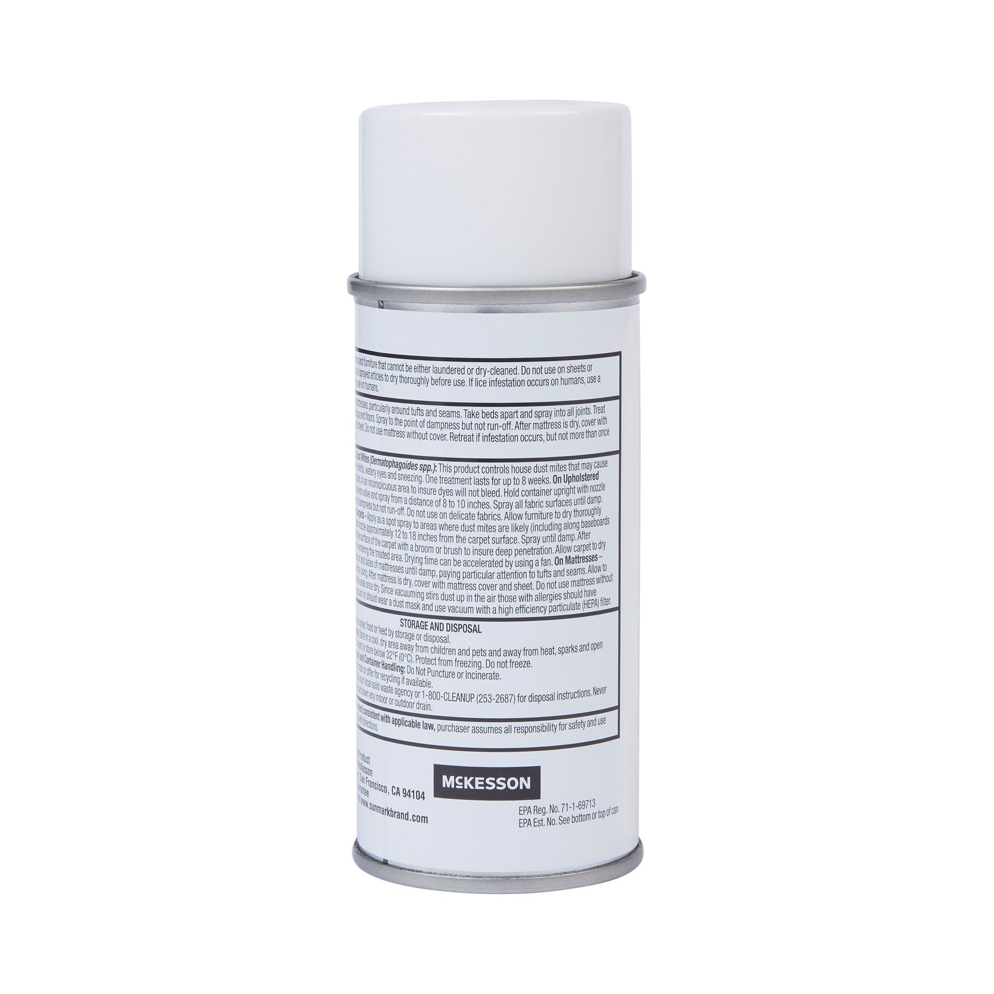 McKesson Brand - 49348023787 Lice Treatment for Durable Goods sunmark® Aerosol Spray Liquid 5 oz. Can Scented NonSterile