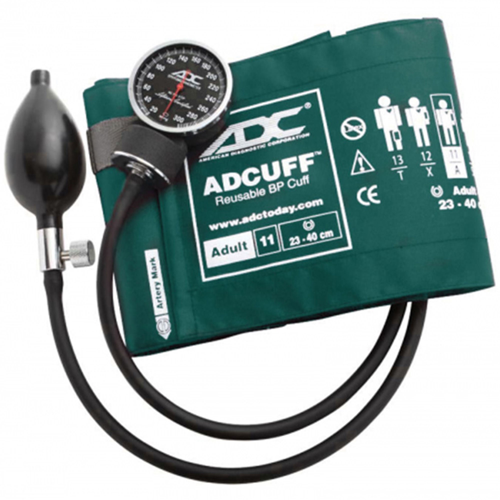 American Diagnostic Corp - 720-11ATL Aneroid Sphygmomanometer Unit Diagnostix™720 Series Adult Cuff Arm Nylon Cuff 23 - 40 cm Pocket Aneroid