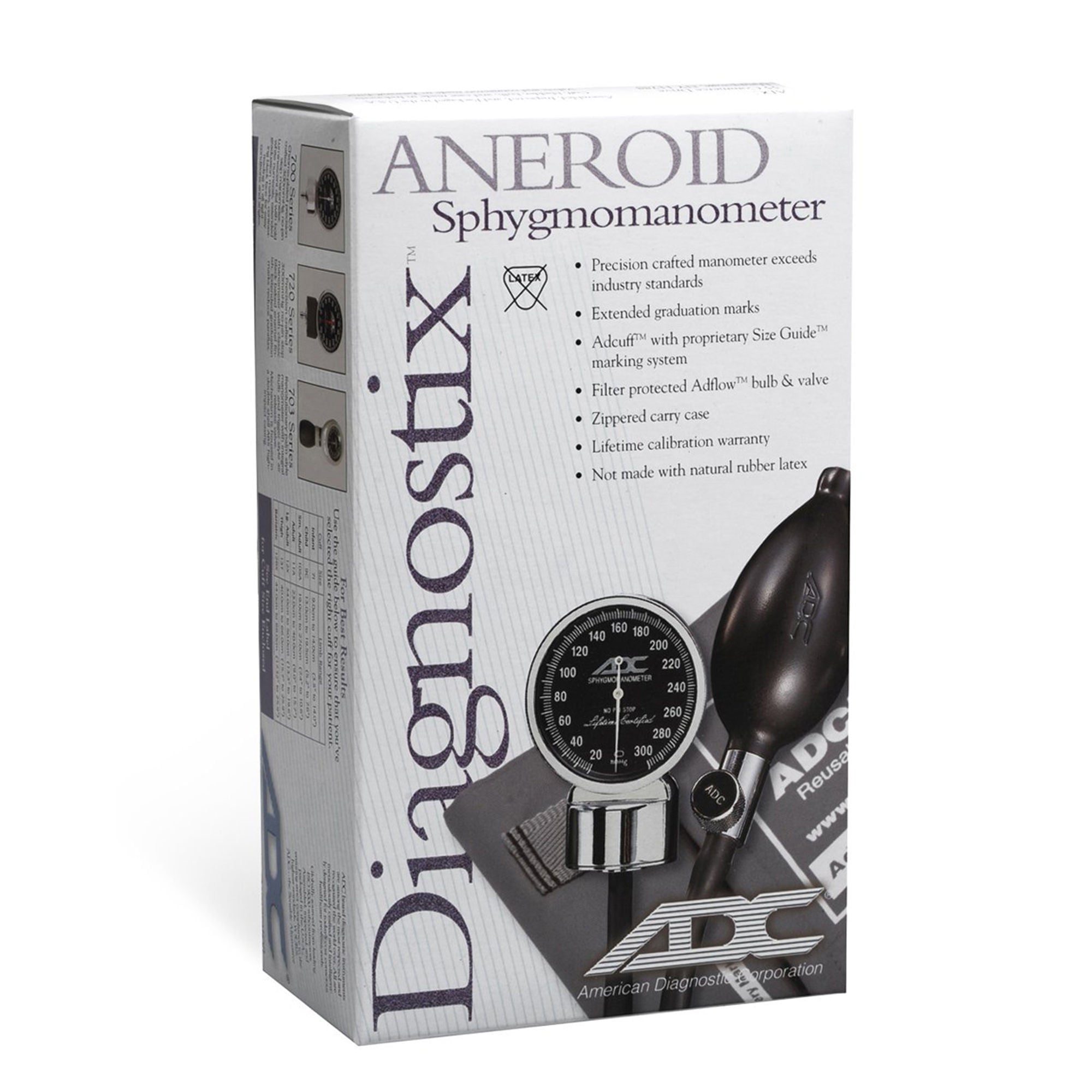 American Diagnostic Corp - 720-11ATL Aneroid Sphygmomanometer Unit Diagnostix™720 Series Adult Cuff Arm Nylon Cuff 23 - 40 cm Pocket Aneroid