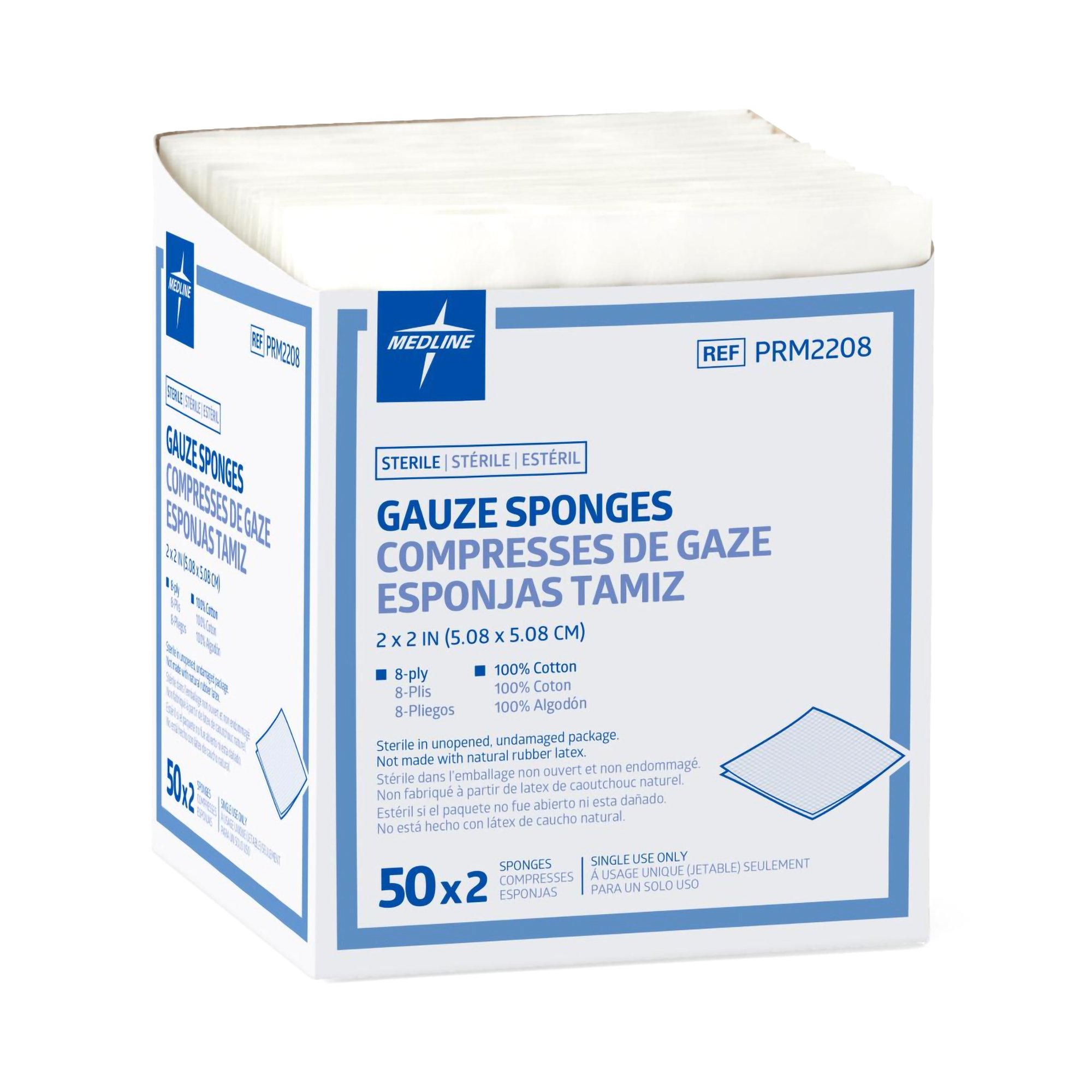 Medline - PRM2208 Caring® Sterile Gauze Sponge
