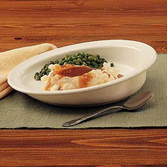 Performance Health - 081005586 Hi-Lo Scoop Plate Sammons Preston Polypropylene White Reusable