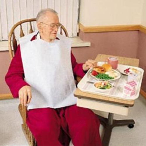 Tidi Products - 920463 Bib Tidi® Slipover Disposable Poly / Tissue White