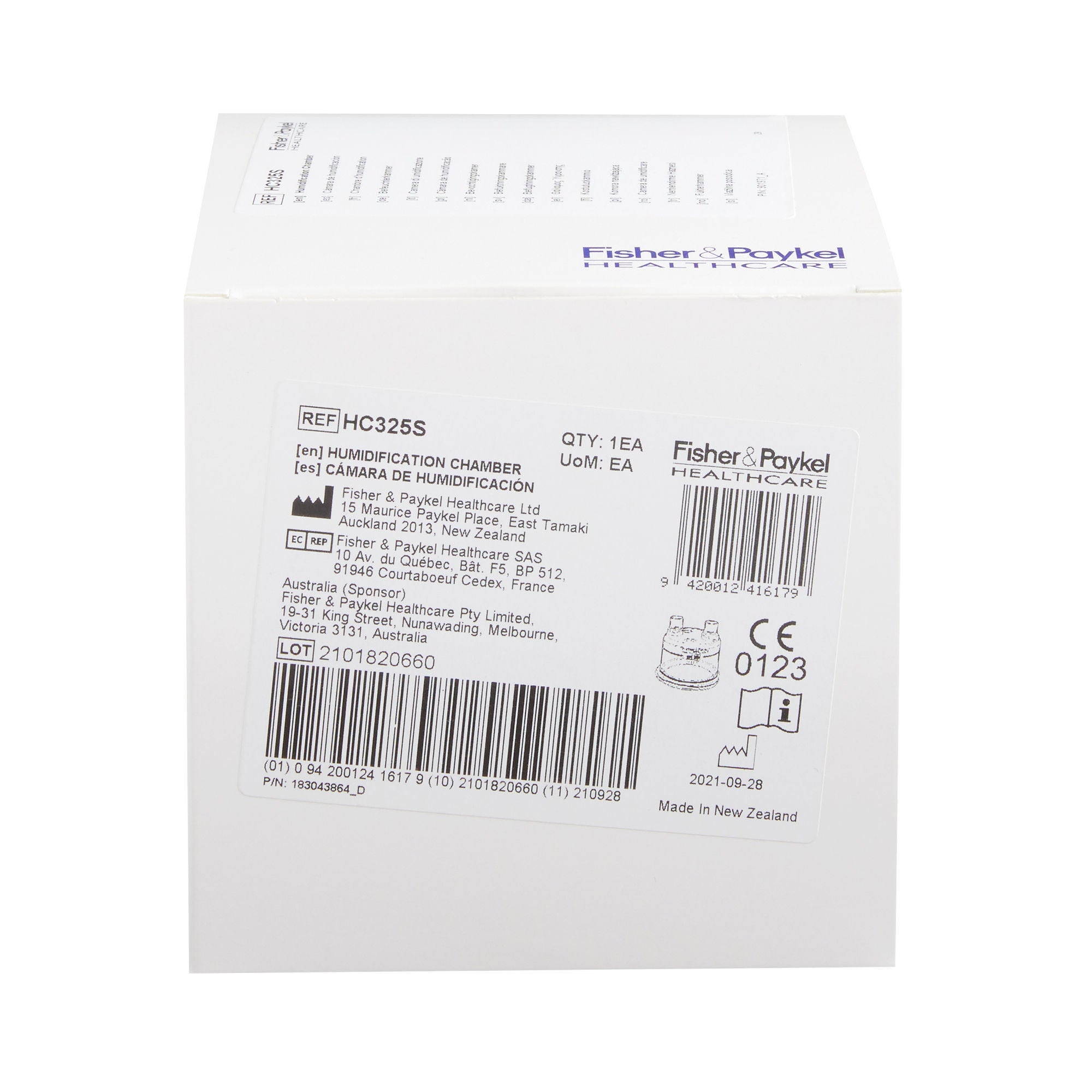 Fisher & Paykel - HC325S CPAP Water Chamber Kit CPAP Water Chambers and Humidifiers Model HC150 and HC100 CPAP Standard, 480 ml Capacity
