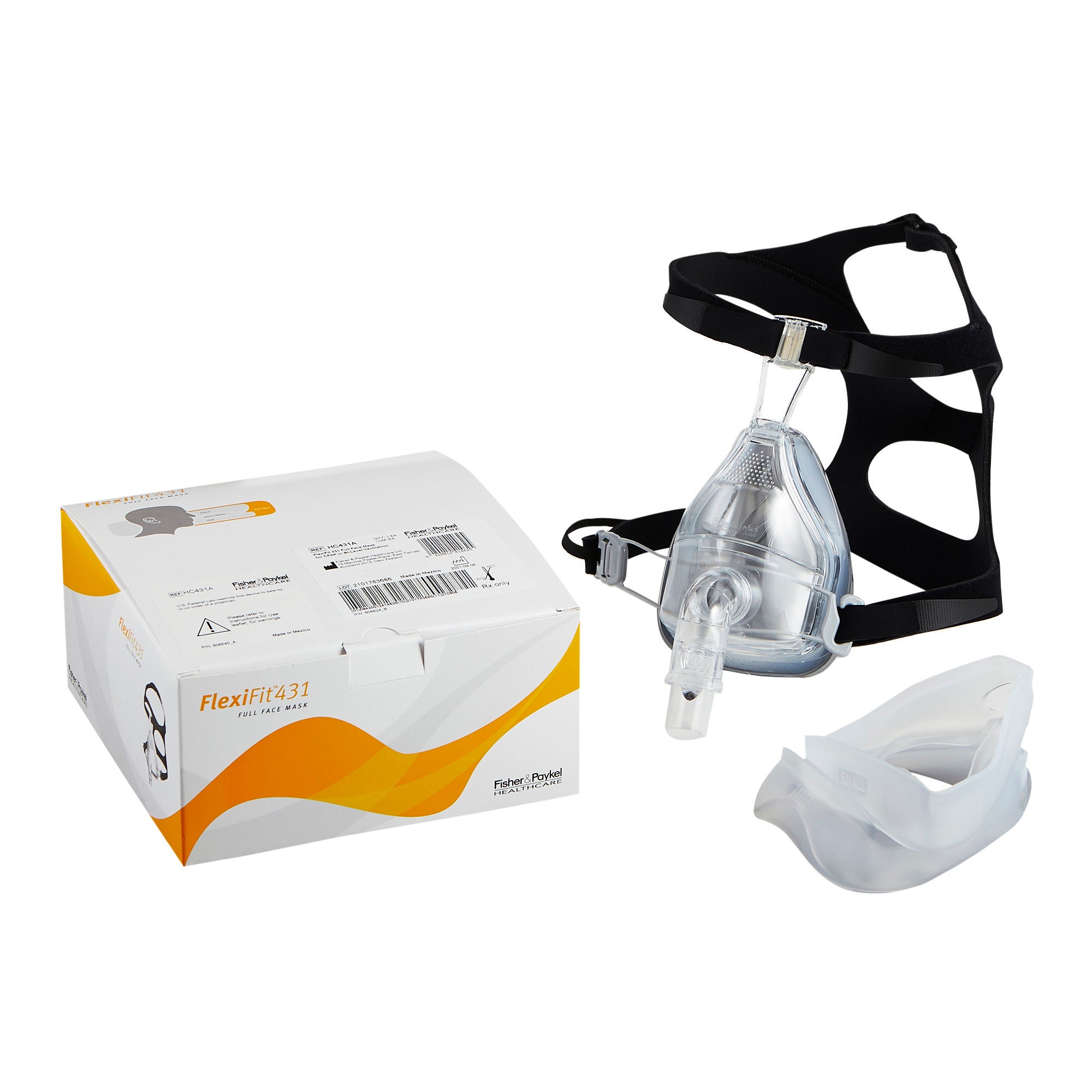 Fisher & Paykel - HC431A CPAP Mask Kit CPAP Starter Kit FlexiFit™ 431 Full Face Style Small / Medium / Large Cushions
