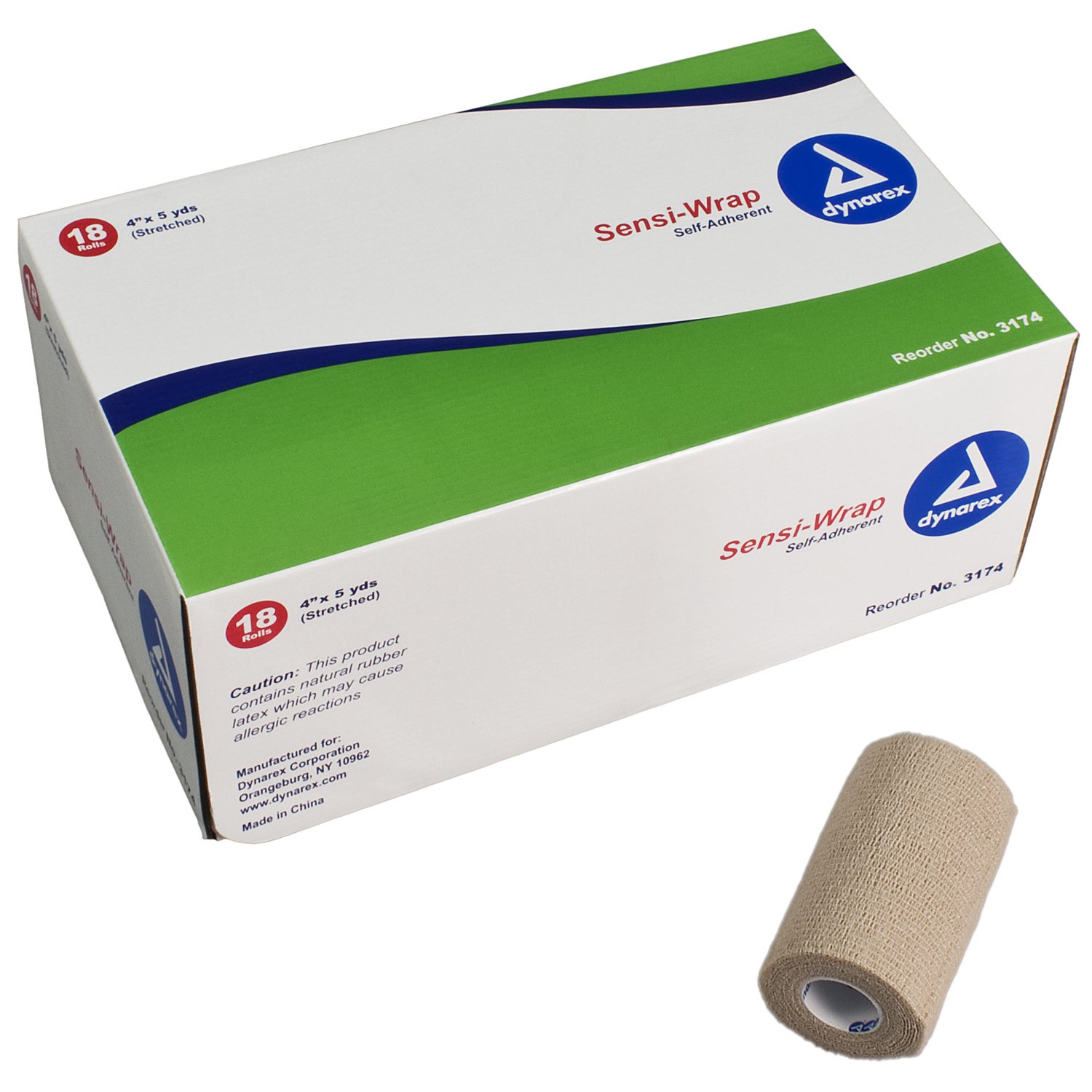 Dynarex - 3174 Sensi-Wrap Self-adherent Closure Cohesive Bandage