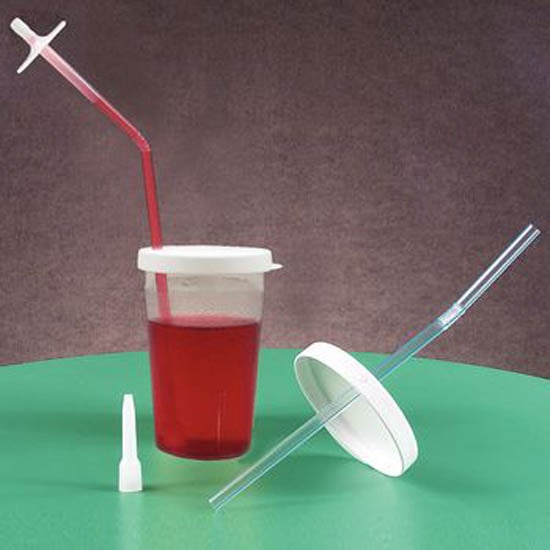 Performance Health - 081204163 Drinking Cup Lid For Sip-Tip Drinking Cup White Reusable