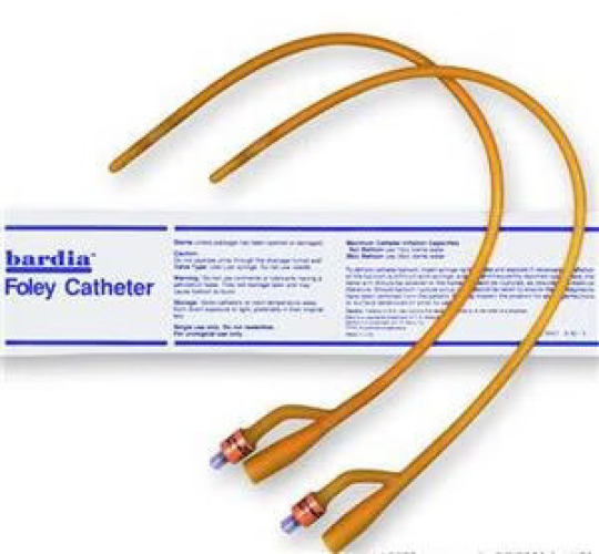 Bard - 123612A Foley Catheter Bardia® 2-Way 30 cc Balloon 12 Fr. Silicone Coated Latex
