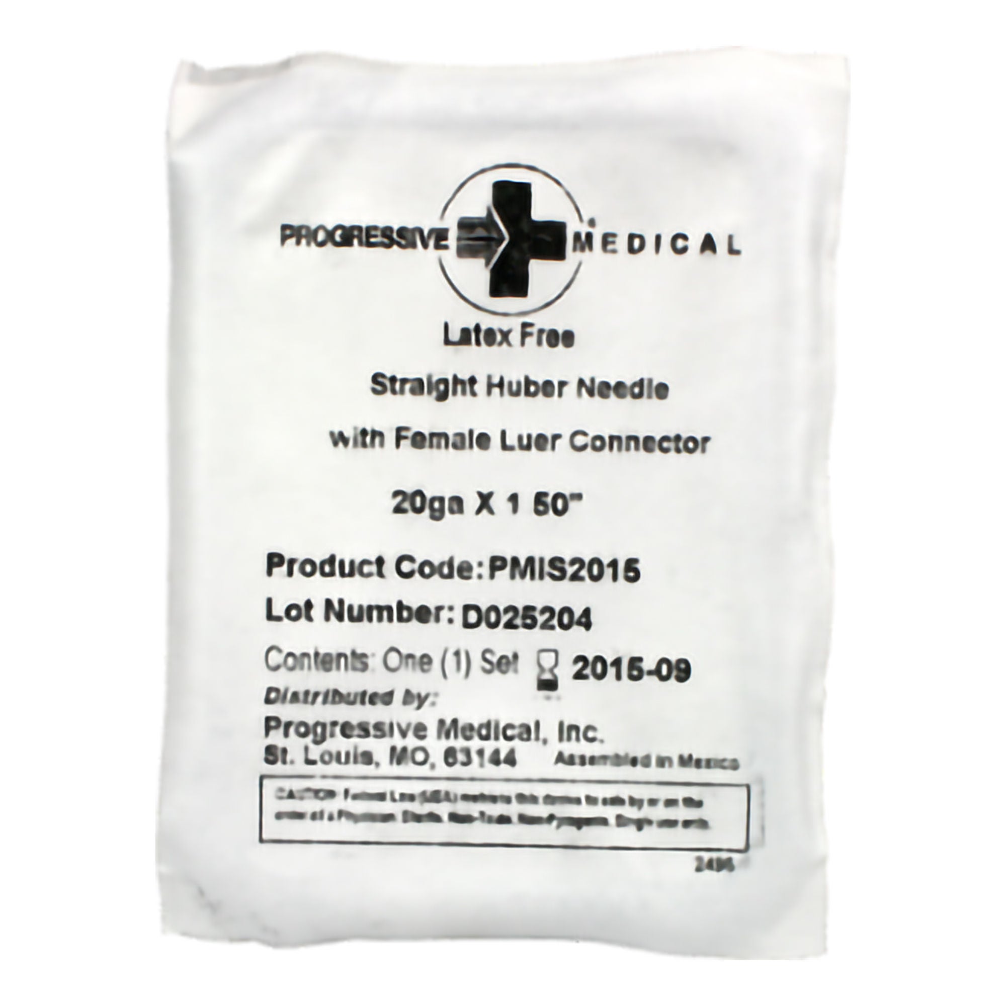 Progressive Medical - PMIS2015 Huber Needle PMI 20 Gauge 1-1/2 Inch Without Port