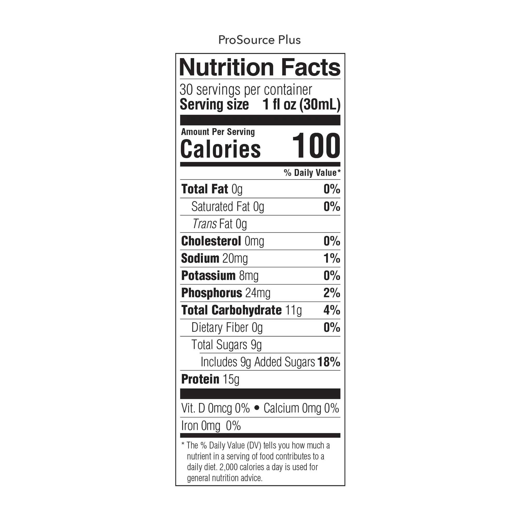Medtrition-National Nutrition 11454 - ProSource® Plus Concentrate Collagen and Whey Protein Formula - 1/Each, 100/Case