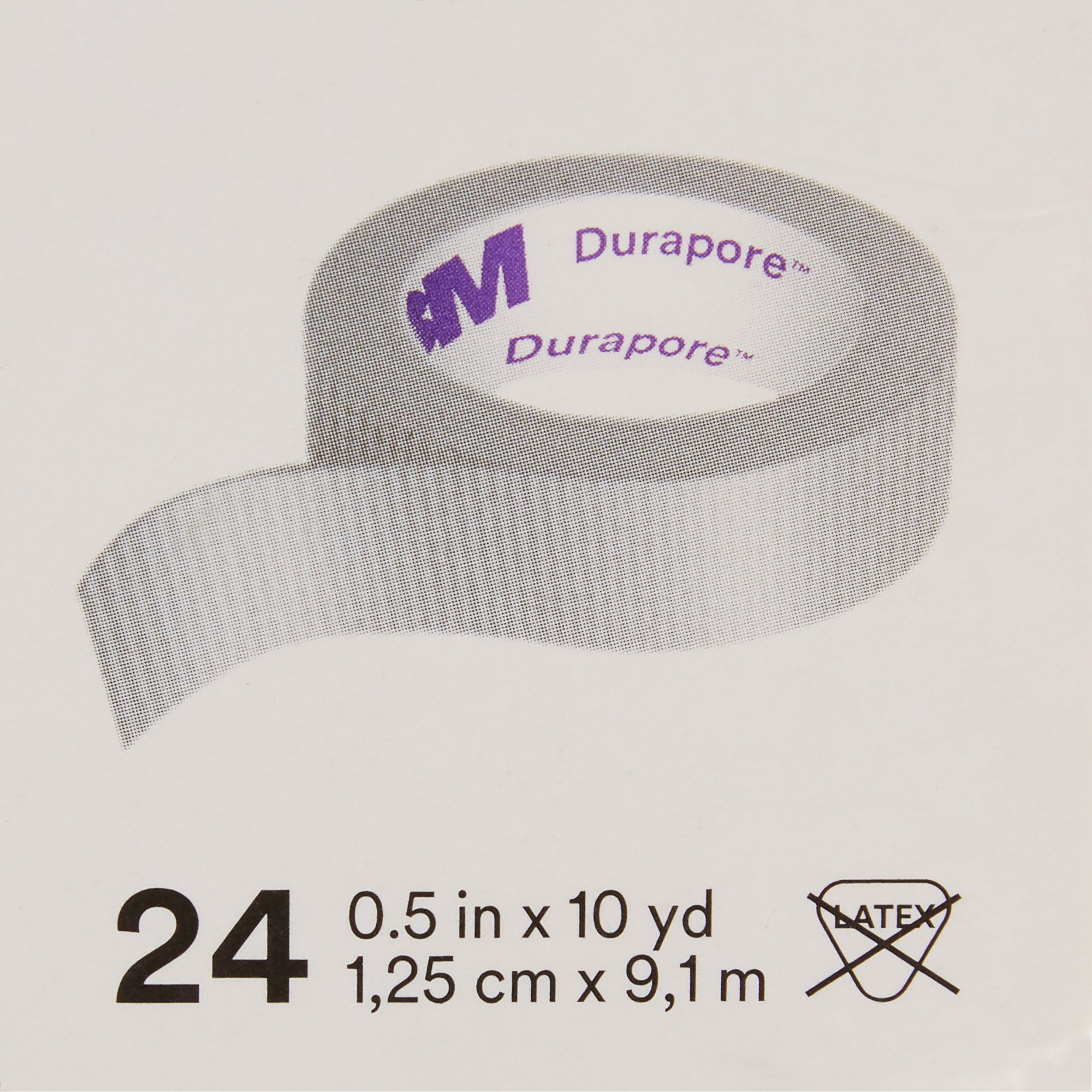 Solventum Corporation 1538-0 - 3M™ Durapore™ Silk-Like Cloth Medical Tape, 1/2 Inch x 10 Yard, White - 1/Roll, 24/Box, 240/Case