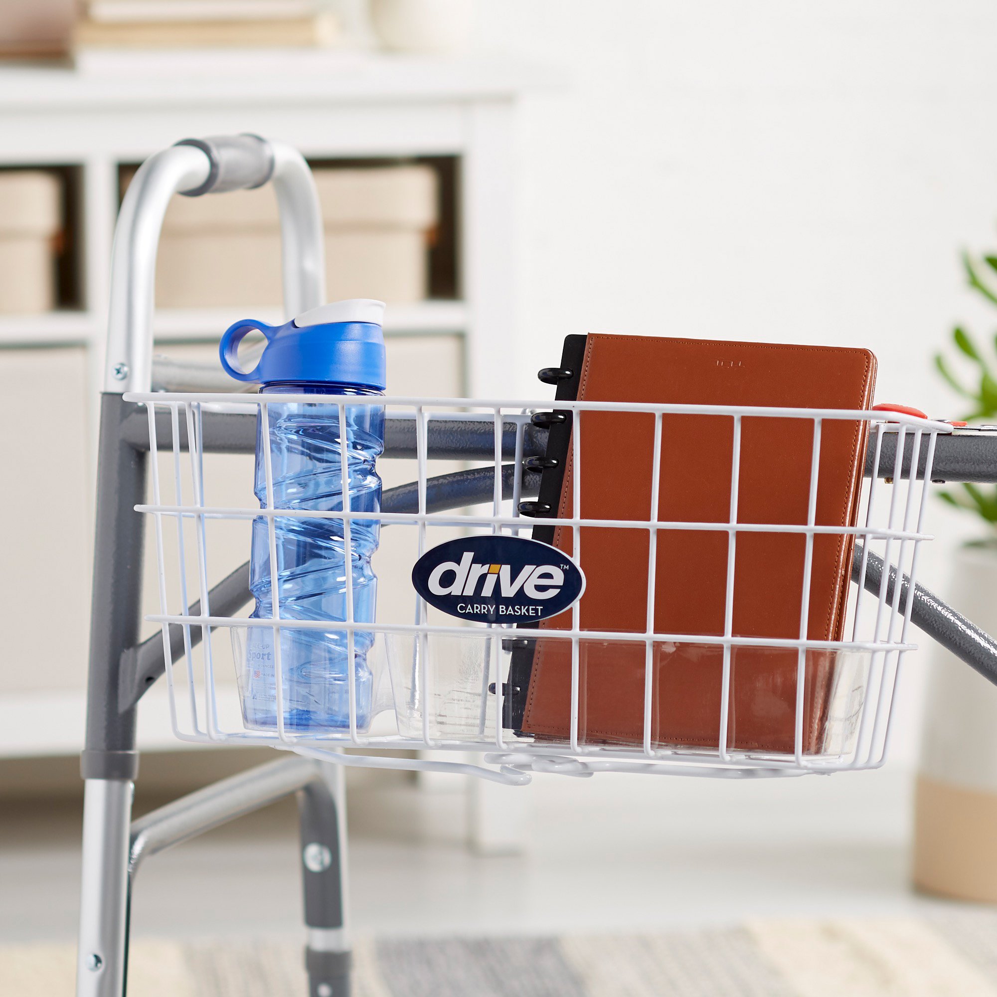 Drive DeVilbiss Healthcare 10200B - drive™ Walker Basket, Aluminum, Plastic Insert Included - 1/Each