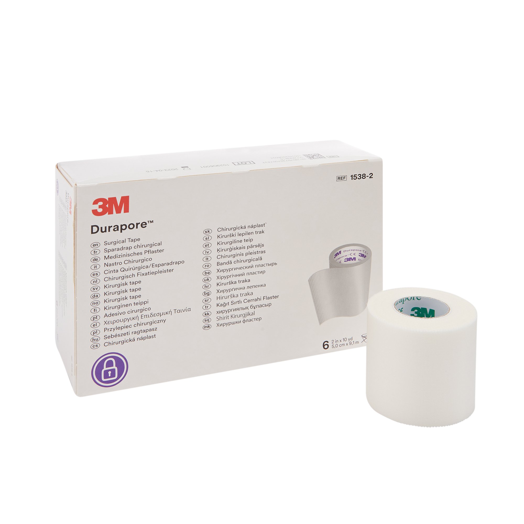 Solventum Corporation - 1538-2 3M™ Durapore™ Silk-Like Cloth Medical Tape