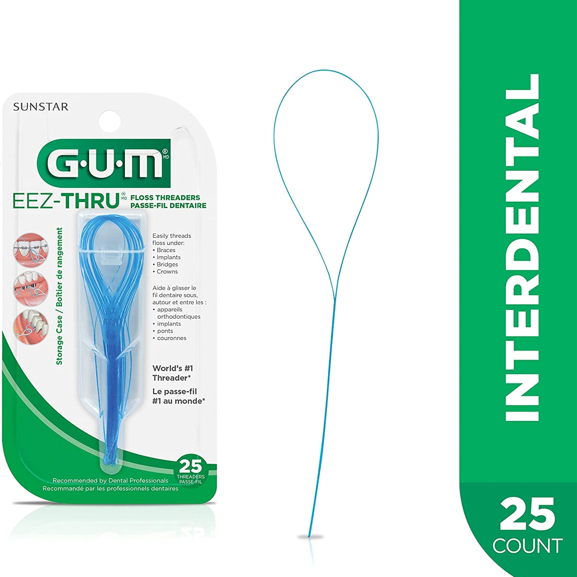 G·U·M EeZ-Thru Dental Floss Threader 07094209840 by Sunstar Butler