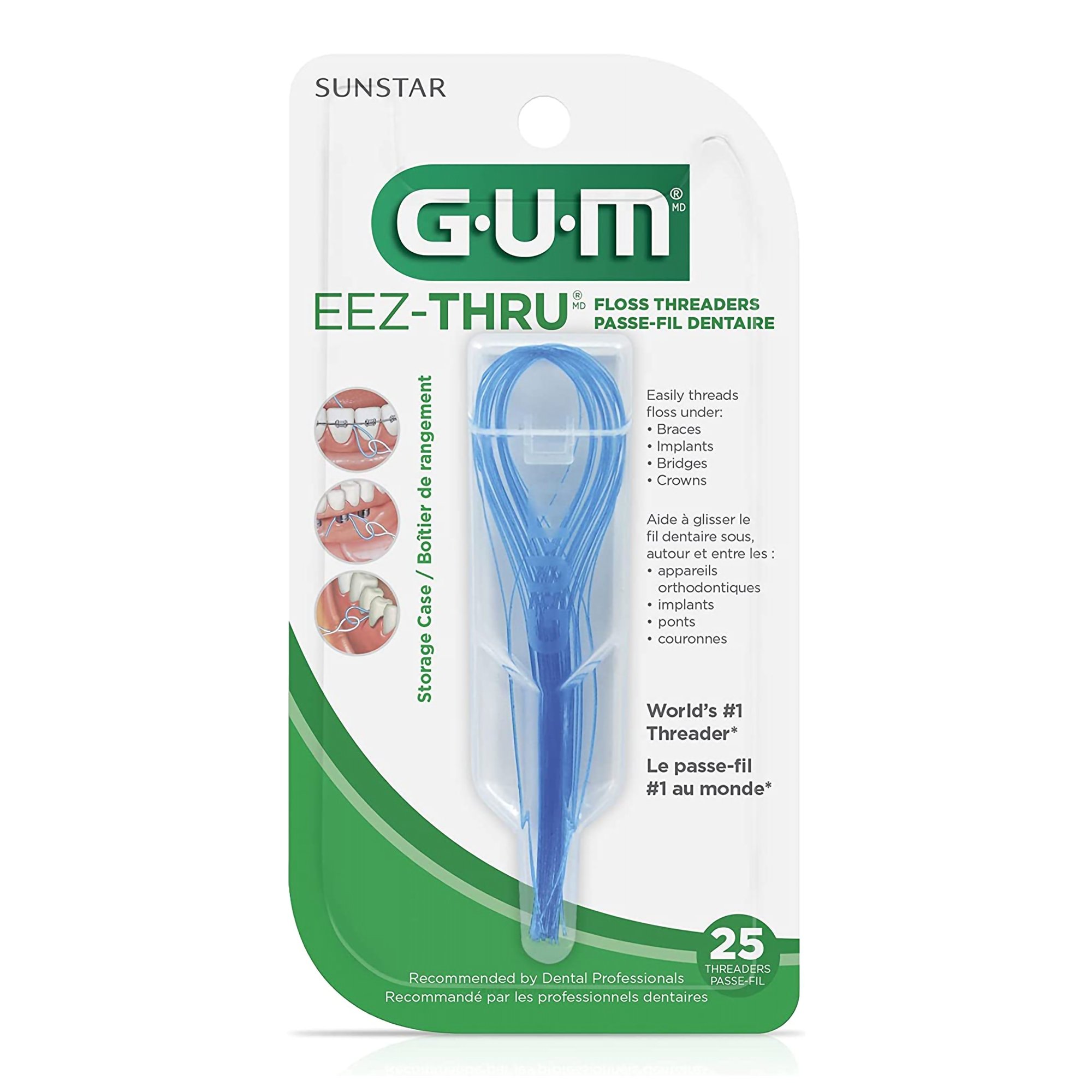 G·U·M EeZ-Thru Dental Floss Threader 07094209840 by Sunstar Butler