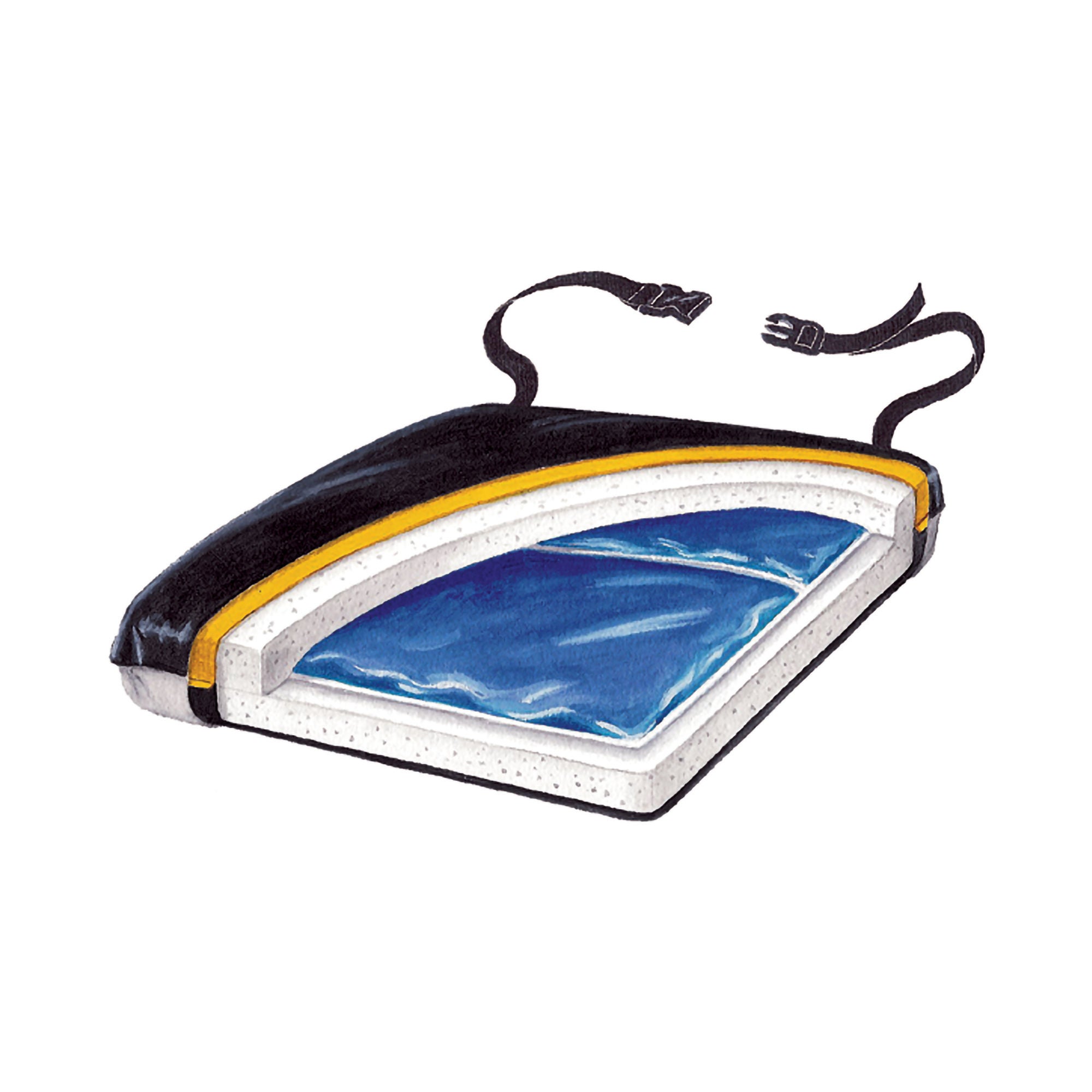 Skil-Care - 751155 Seat Cushion Econo-Gel 18 W X 16 L X 2 D Inch Foam / Gel