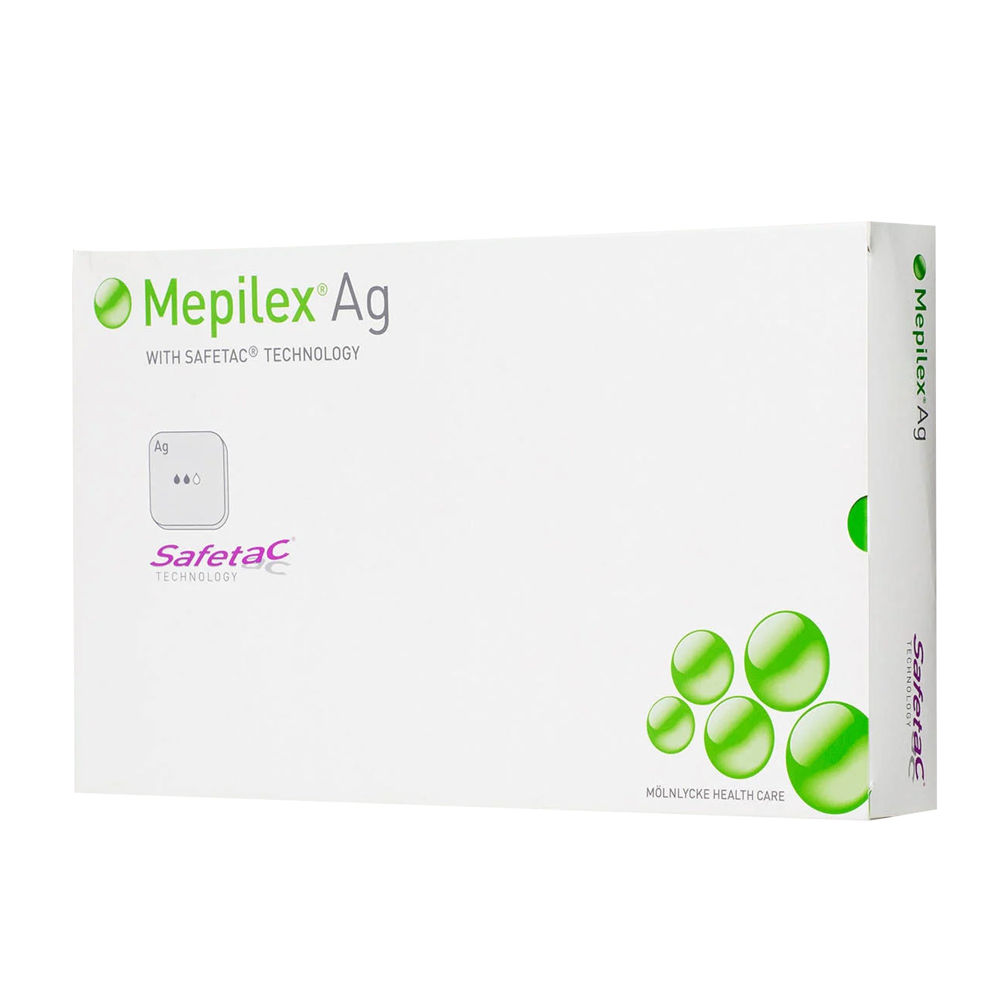 Molnlycke 287300 - Mepilex® Ag Foam Dressing with Silver, 6 x 6 Inch - 1/Each, 5/Box, 25/Case