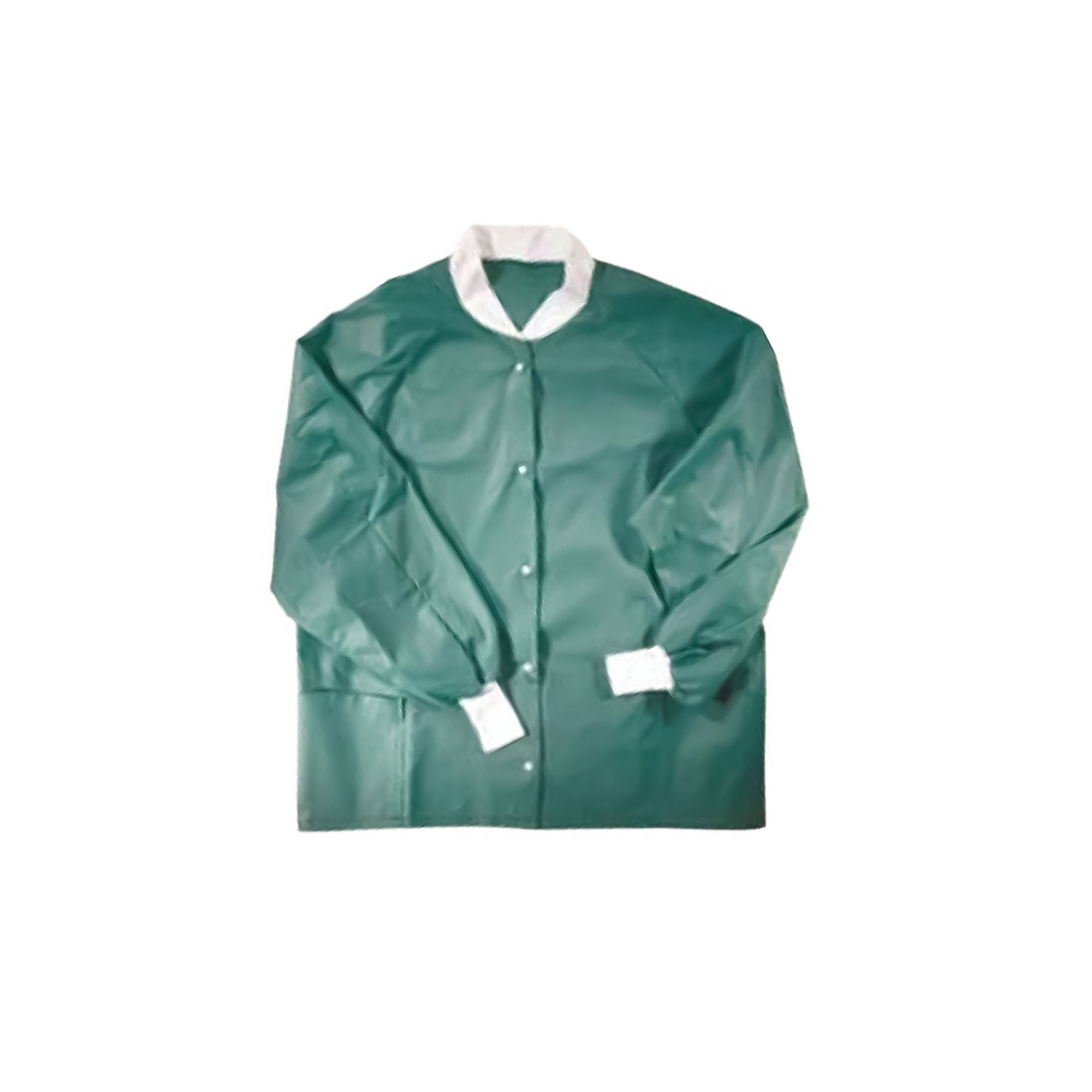 Molnlycke - 18030 Warm-Up Jacket Barrier® Green X-Large Hip Length Spunbond Nonwoven Disposable