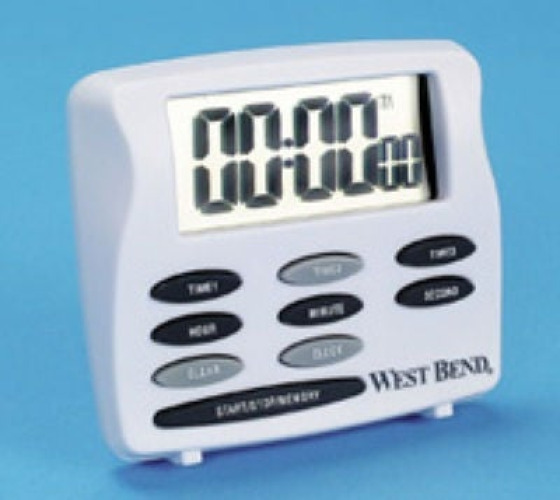 Health Care Logistics - 10461 Table Clock / Timer Traceable® 3 X 2-1/2 Inch Digital Display Battery Powered