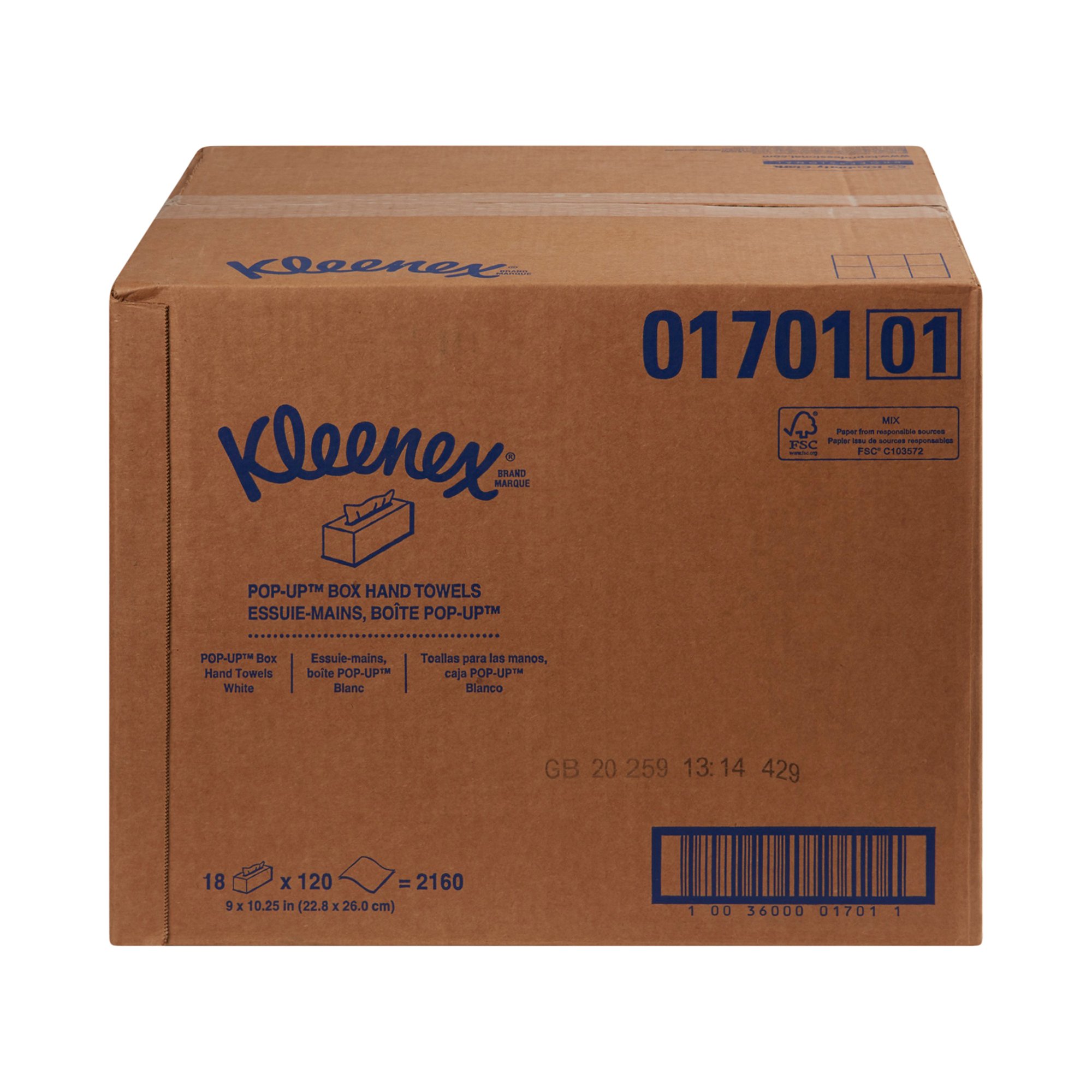 Kimberly Clark - 01701 Kleenex® 1-Ply Guest Towel Pop-Up Box