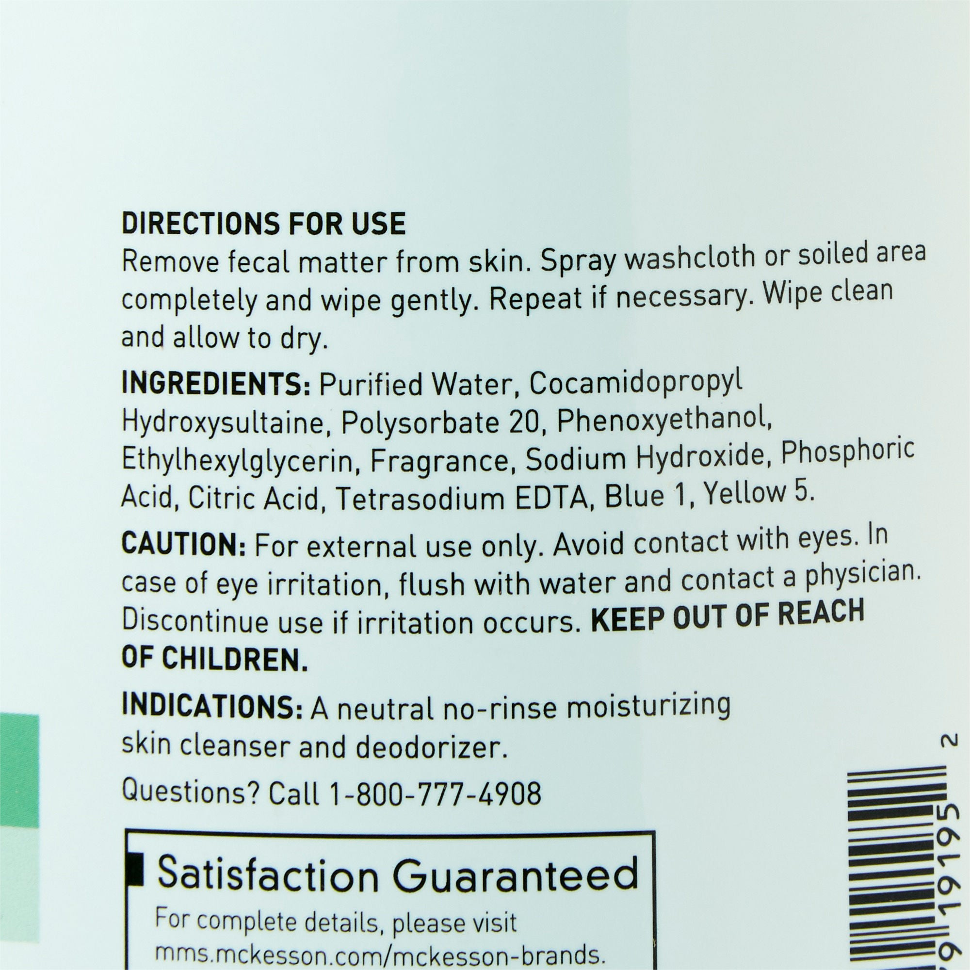 McKesson Brand - 53-28131 McKesson Rinse-Free Perineal Wash