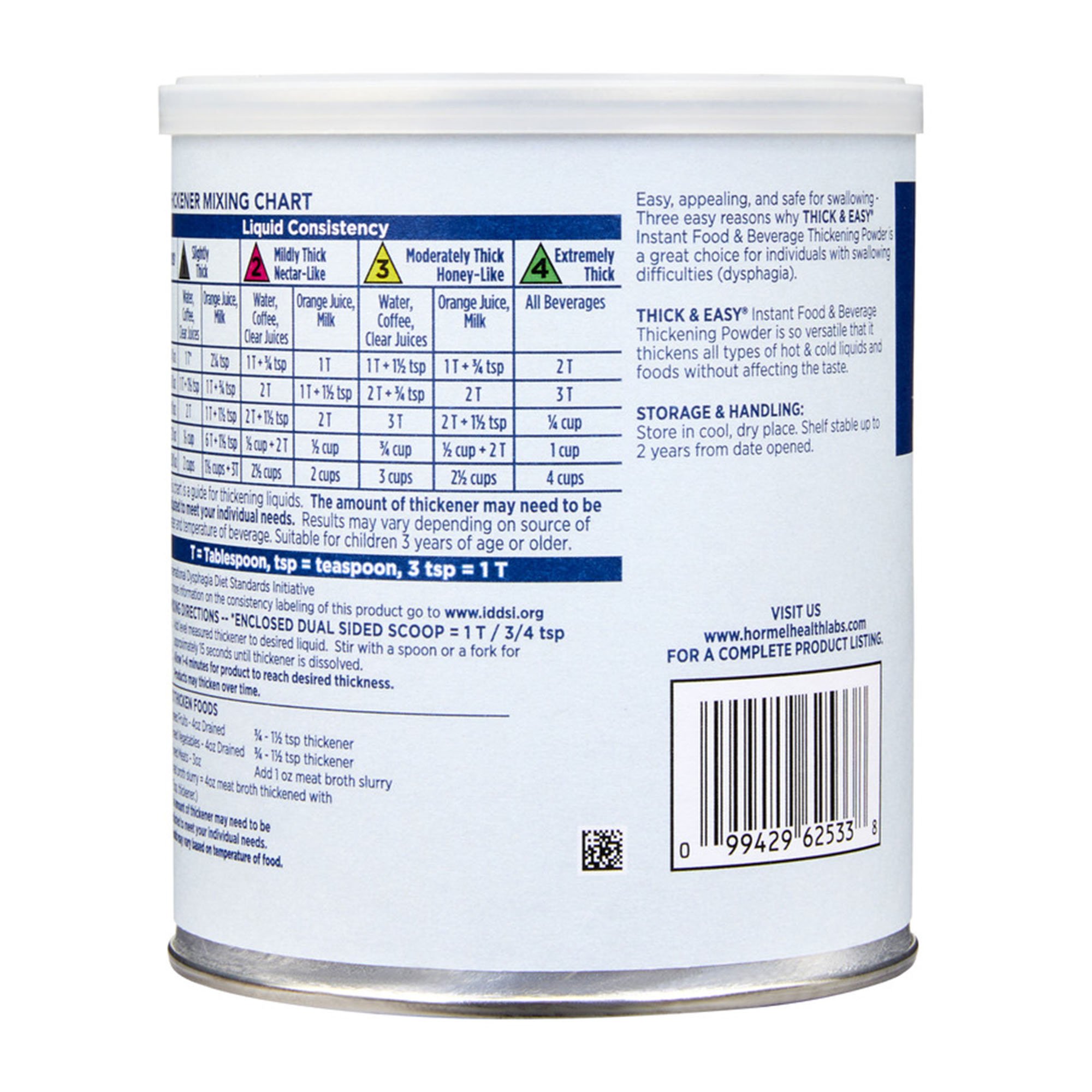 Lyons Magnus LLC 17938 - Thick & Easy® IDDSI Level 0 Thin Food and Beverage Thickener, 8-ounce Canister - 1/Each, 12/Case