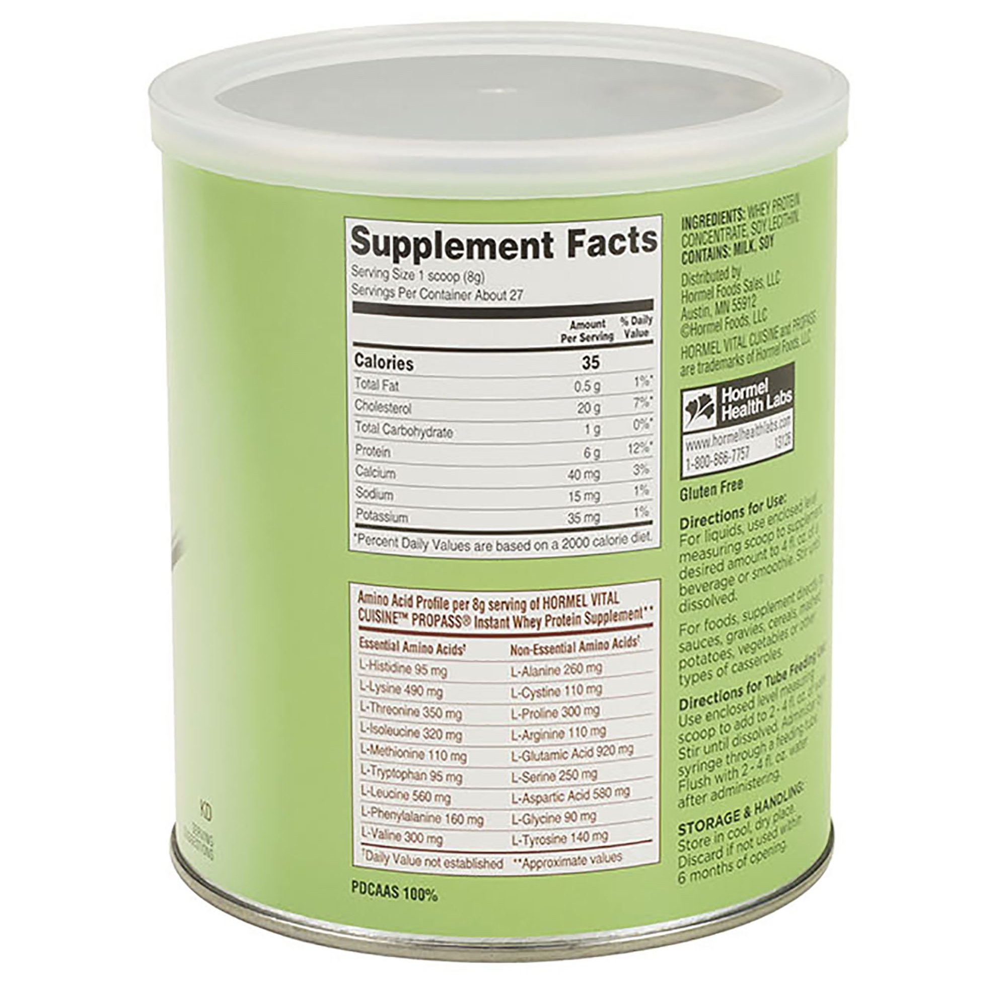 Lyons Magnus LLC 13126 - Vital Cuisine® ProPass® Instant Whey Protein Supplement, 7.5-ounce Can - 1/Each, 4/Case