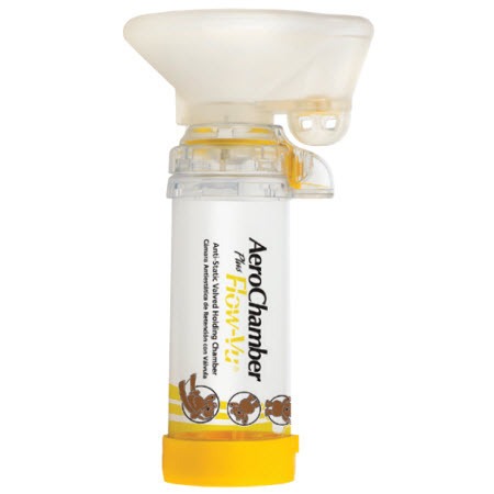 Tri-Anim 58-78810CA AeroChamber Plus® Flow-Vu® Anti-Static Valved Holding Chamber (aVHC) with Medium ComfortSeal® Mask - CS/10