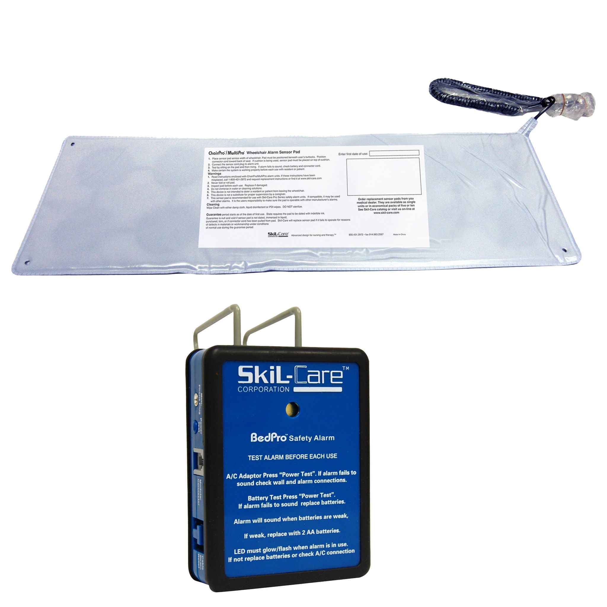 Skil-Care - 909311 Bed Sensor Pad Alarm System BedPro™ OverMattress 10 X 30 Inch White