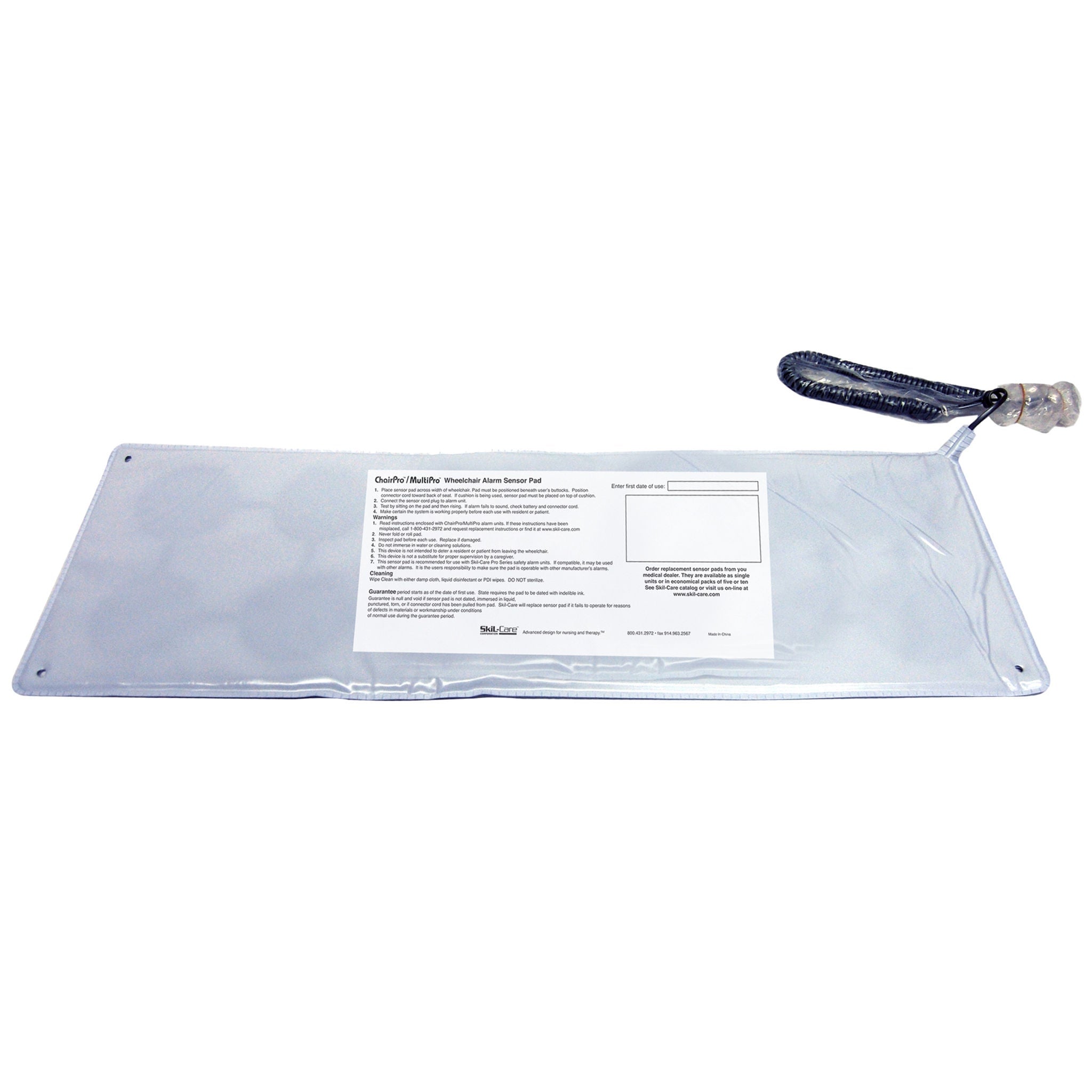 Skil-Care - 909311 Bed Sensor Pad Alarm System BedPro™ OverMattress 10 X 30 Inch White