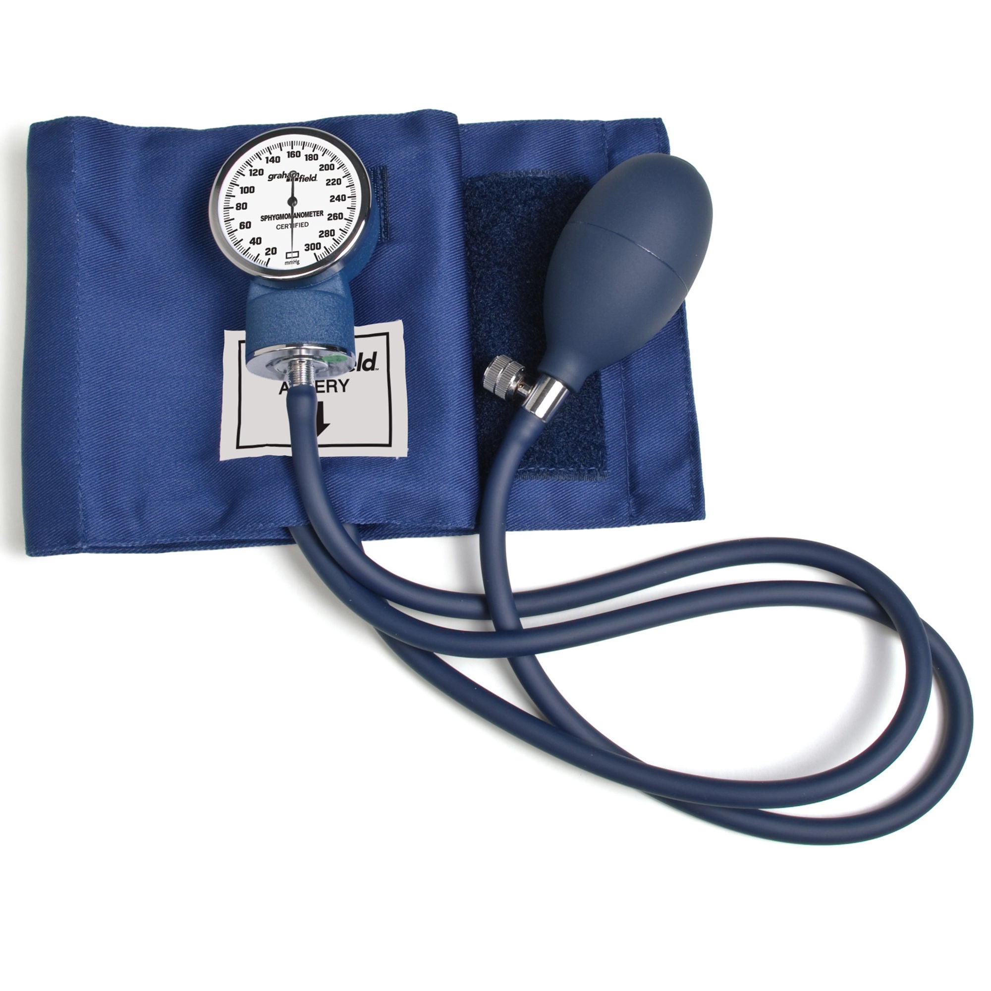 Graham-Field - 100-001LA Aneroid Sphygmomanometer Unit Lumiscope® Large Adult Cuff Arm Cotton Cuff 23 - 40 cm Pocket Aneroid