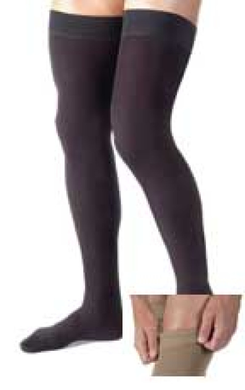 BSN Medical - 115414 Compression Socks Jobst® for Men Thigh High Large Black Closed Toe