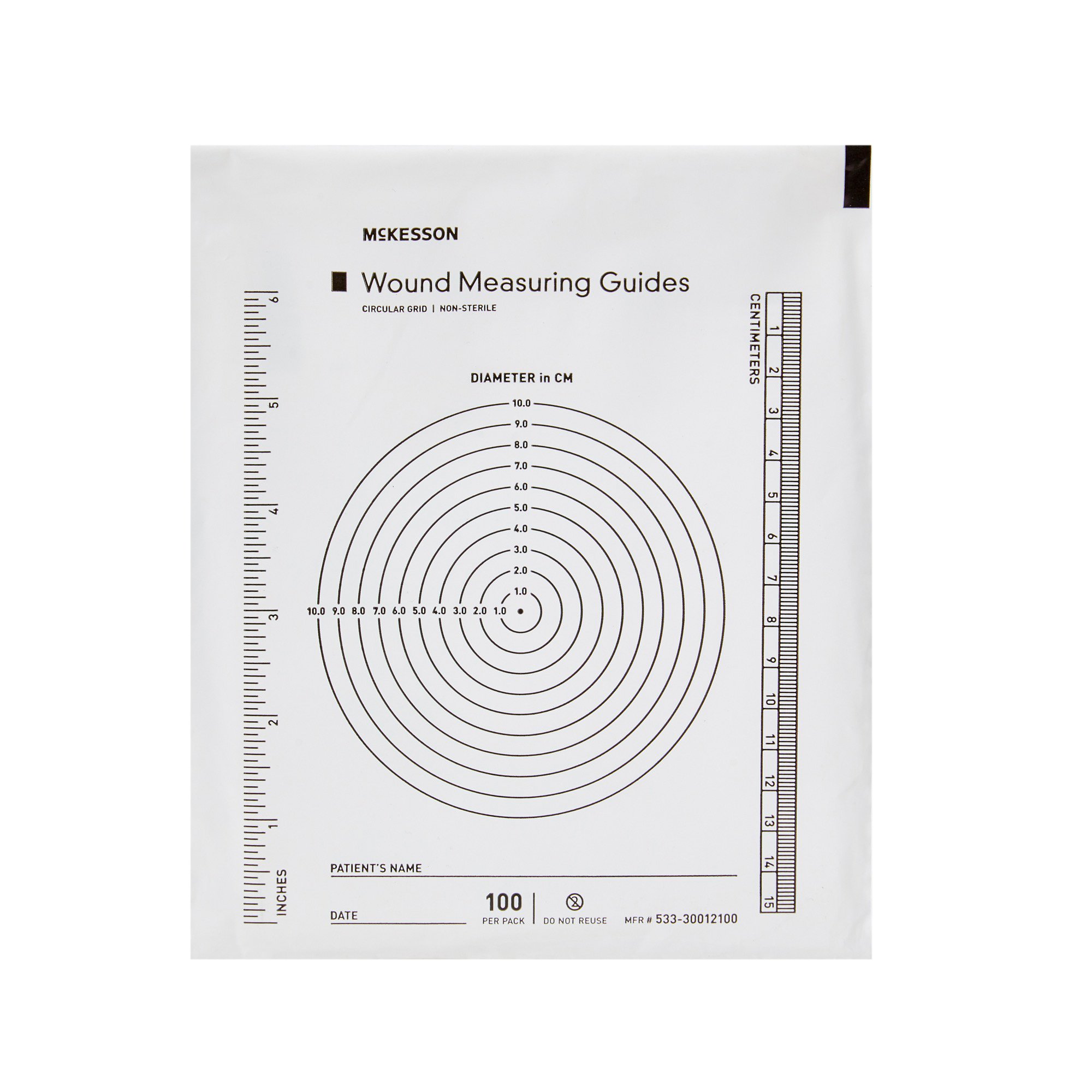 McKesson Brand - 533-30012100 McKesson Plastic Wound Measuring Guide