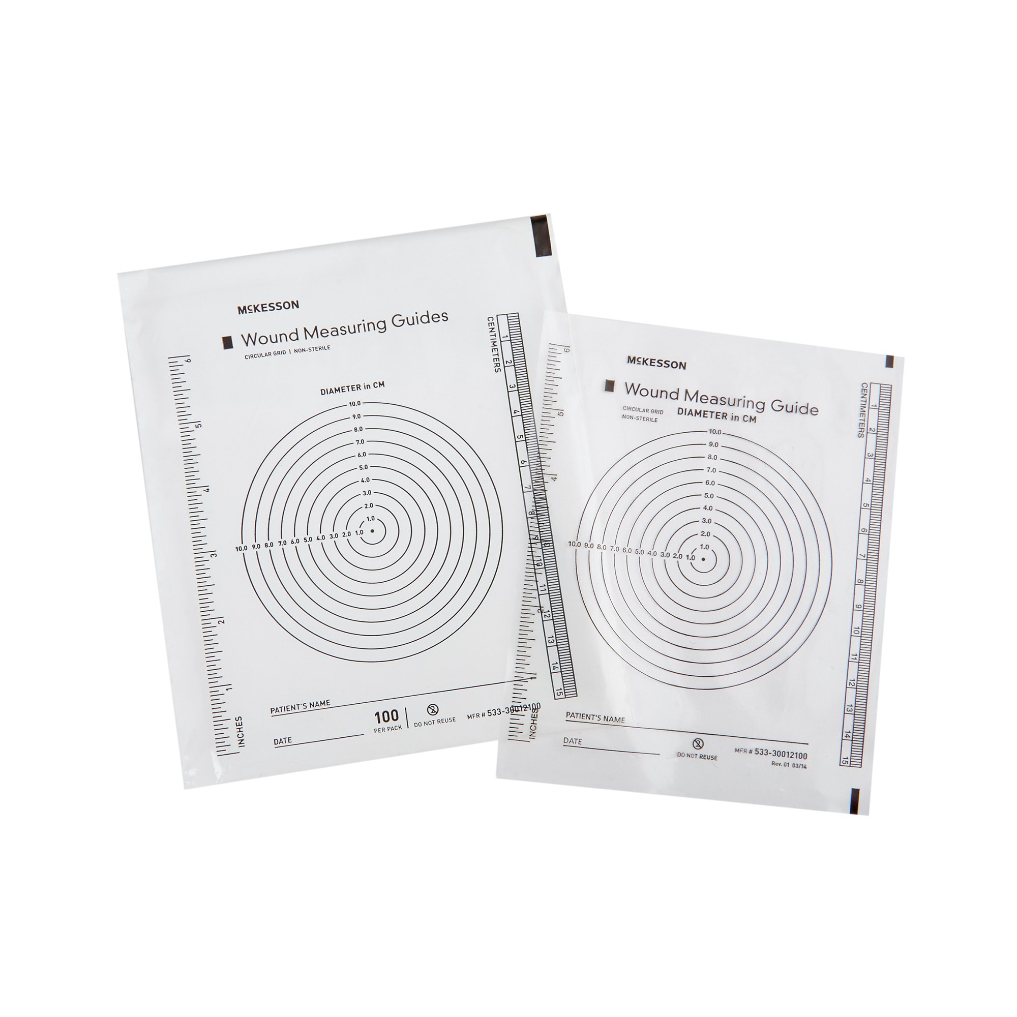 McKesson Brand - 533-30012100 McKesson Plastic Wound Measuring Guide