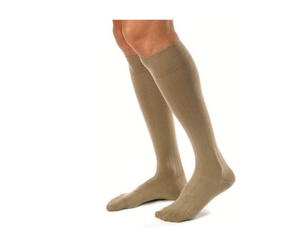 BSN Medical - 115015 Compression Stocking Jobst® for Men Knee High X-Large Khaki Closed Toe