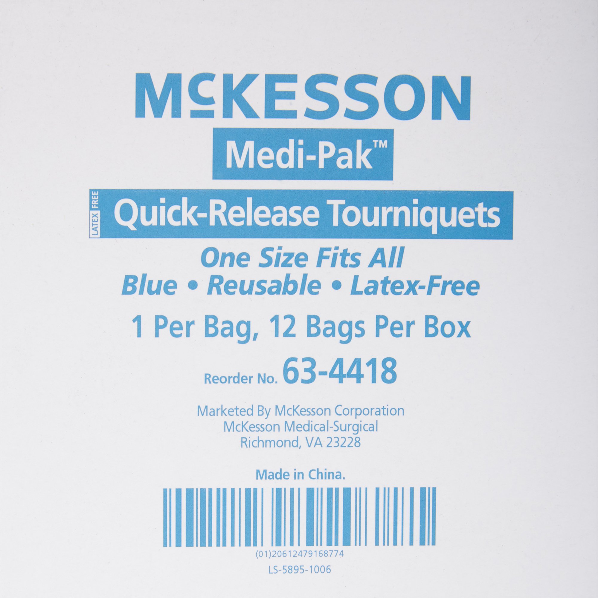 McKesson Brand 63-4418 - McKesson Tourniquet, Quick Release - 1/Each, 12/Box