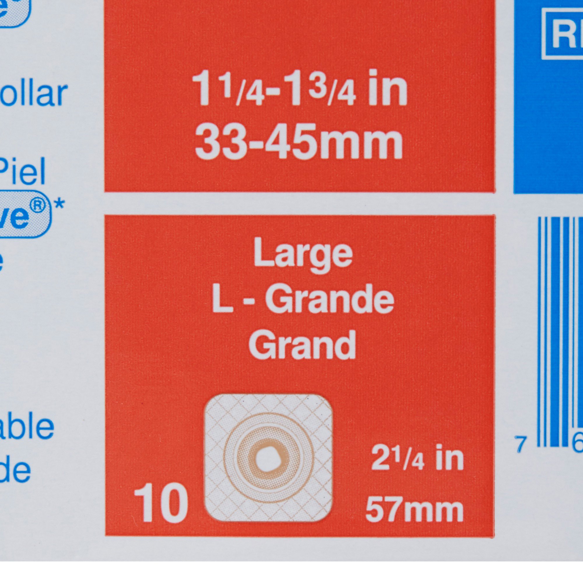ConvaTec 411805 - Sur-Fit Natura® Stomahesive® Ostomy Barrier fits 1-1/4 to 1-3/4 Inch Stomas - 10/Box