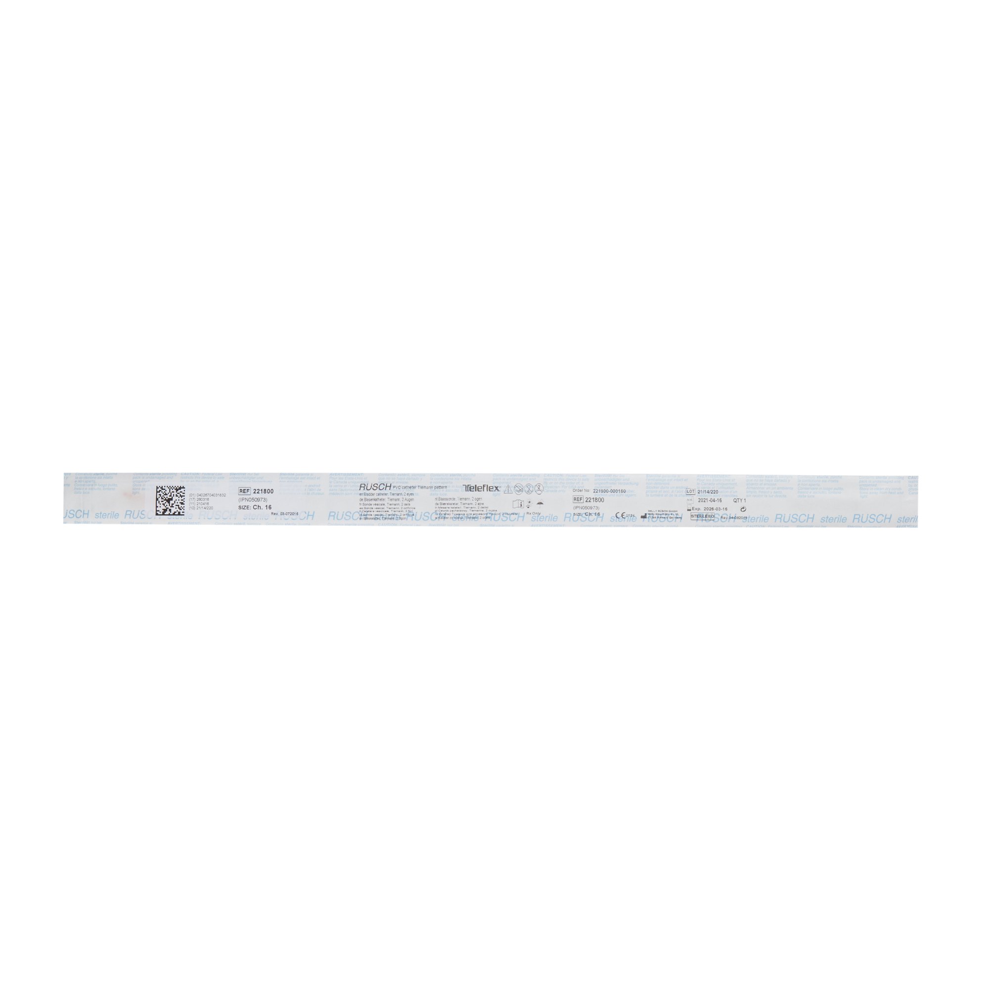 Teleflex LLC - 221800-000140 Rüsch® Urethral Catheter