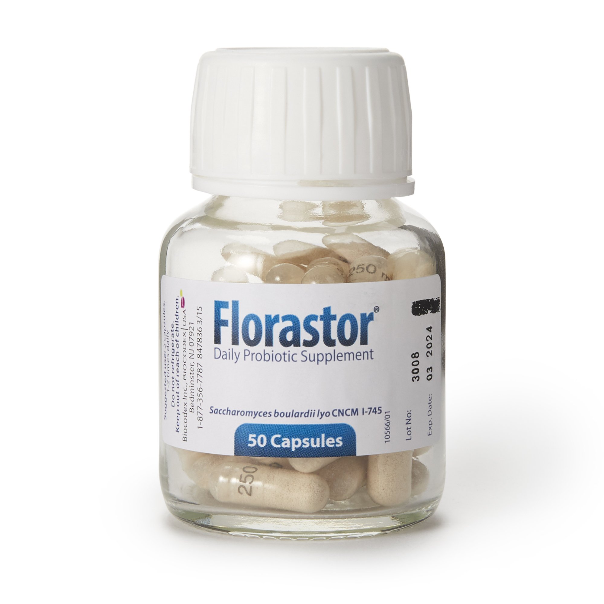 Biocodex - 66825000201 Florastor® Dual Action Probiotic Vegetarian Capsules