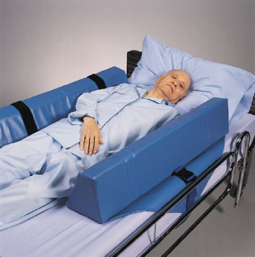 Skil-Care - 556012 Roll-Control Bed Bolster Skil-Care™ 34 W X 8 L X 7 H Inch Foam Hook and Loop Strap Fastening