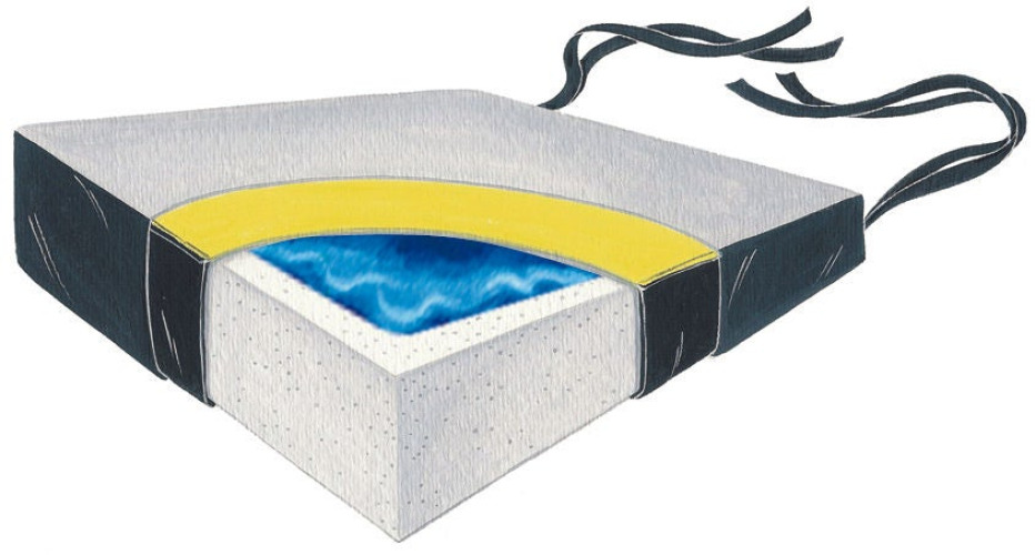 Skil-Care - 754021 Wedge Seat Cushion Skil-Care™ 18 W X 16 L X 6 to 3 D Inch Foam