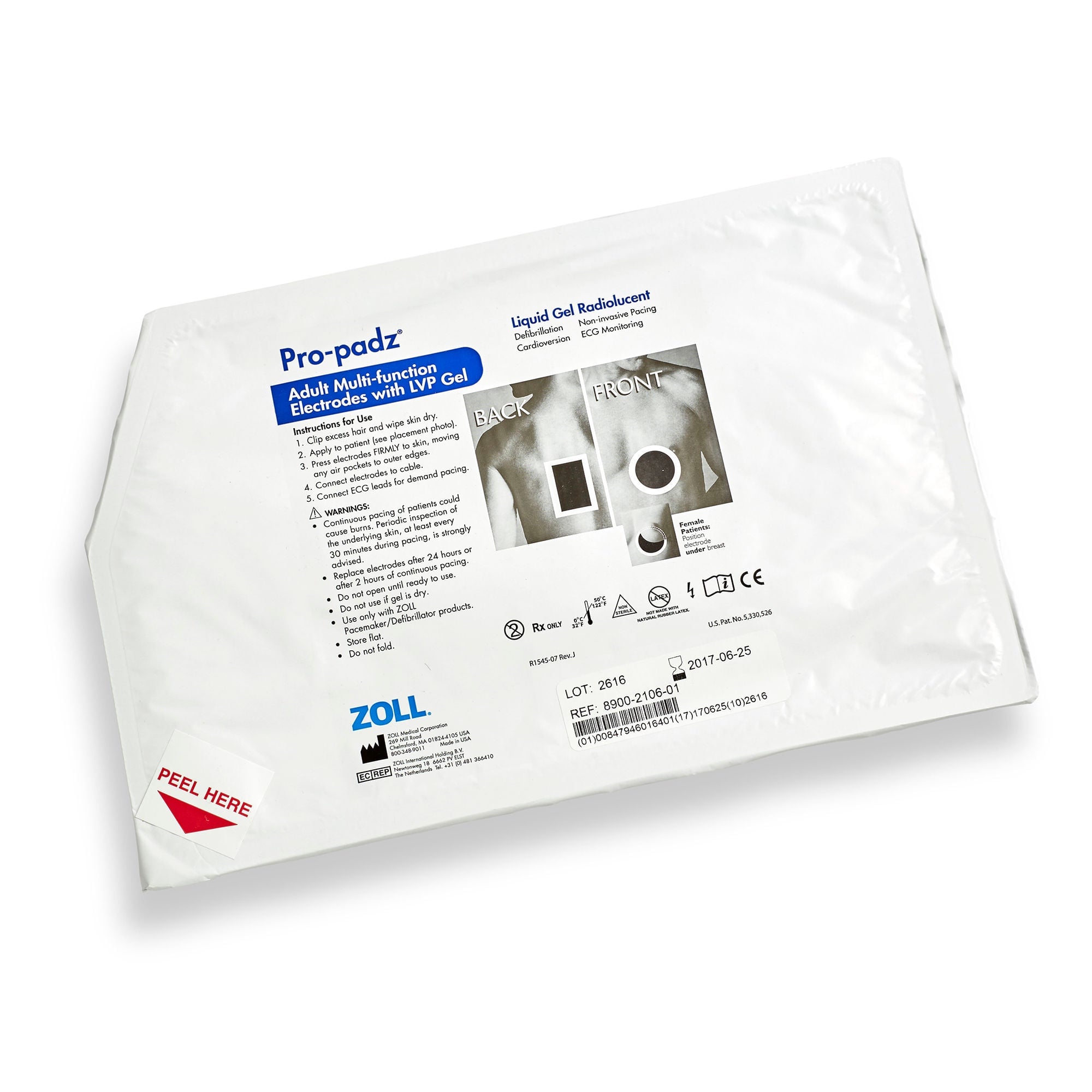 Zoll Medical - 8900-2106-01 AED Defibrillator Pad Pro-Padz® Adult