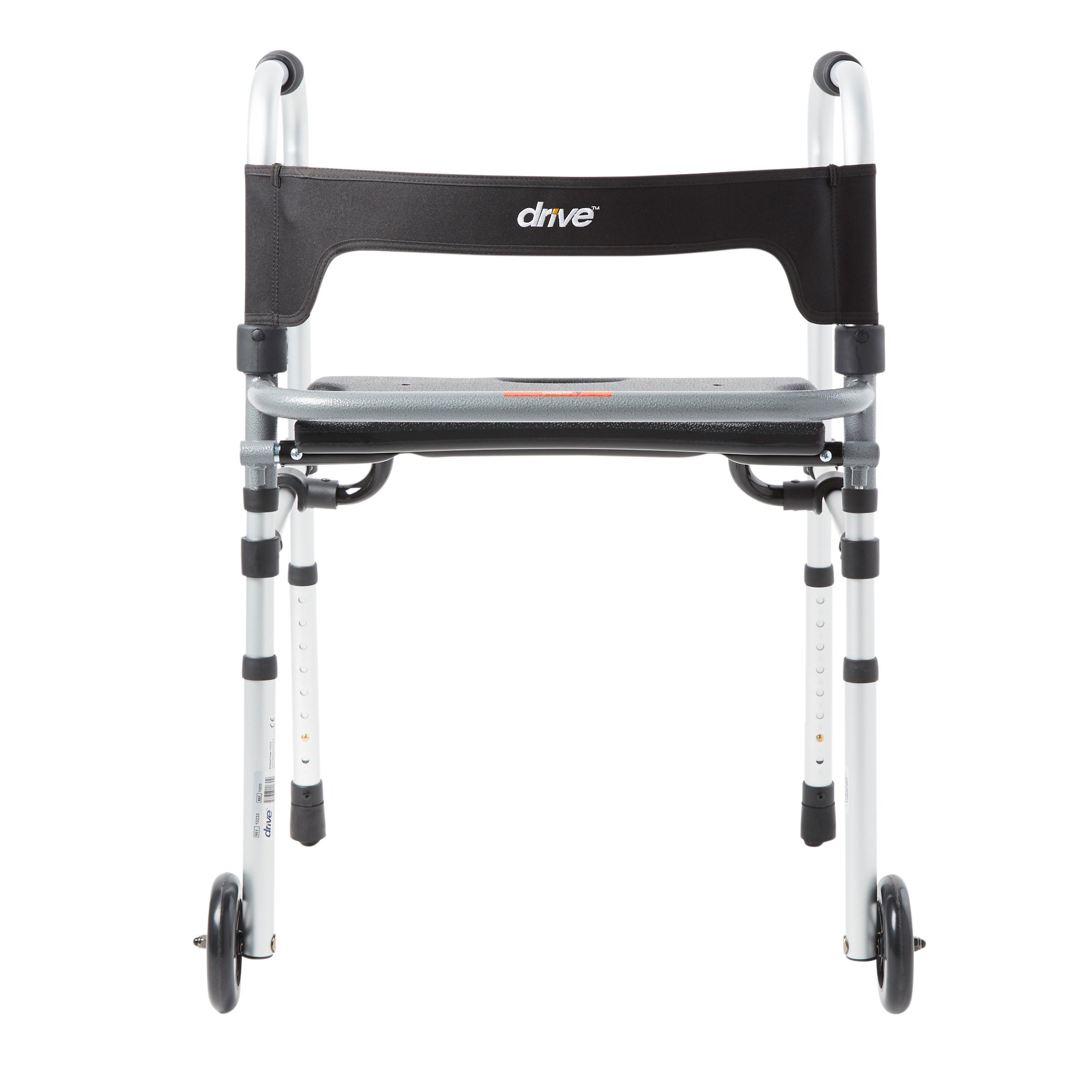 Drive DeVilbiss Healthcare 10233 - Clever-Lite LS Aluminum Dual Release Folding Walker, 29.5 – 39 Inch Height - 1/Each