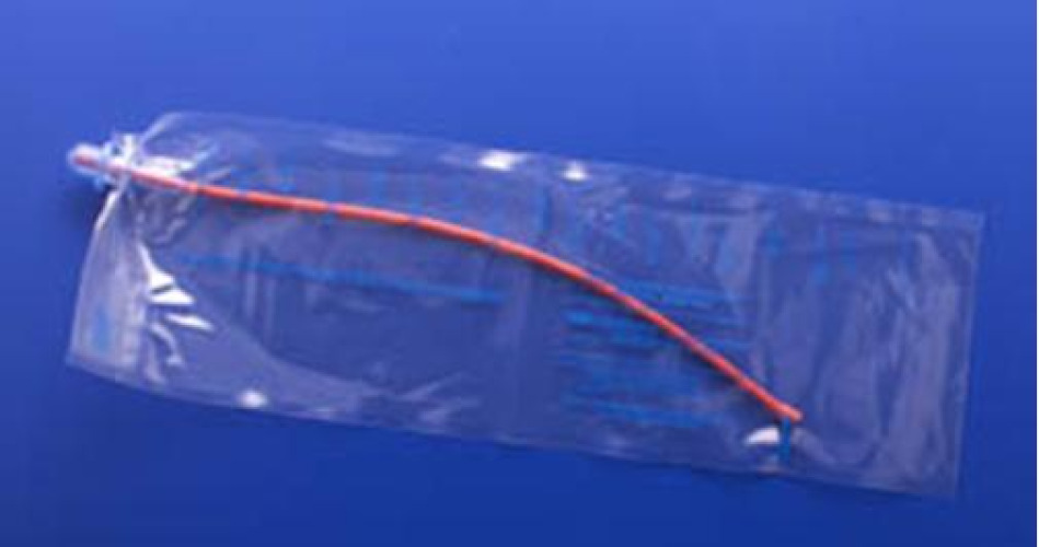 Teleflex LLC - RONC-14 Intermittent Closed System Catheter MMG™ Straight Tip 14 Fr. Without Balloon Silicone Coated Red Rubber