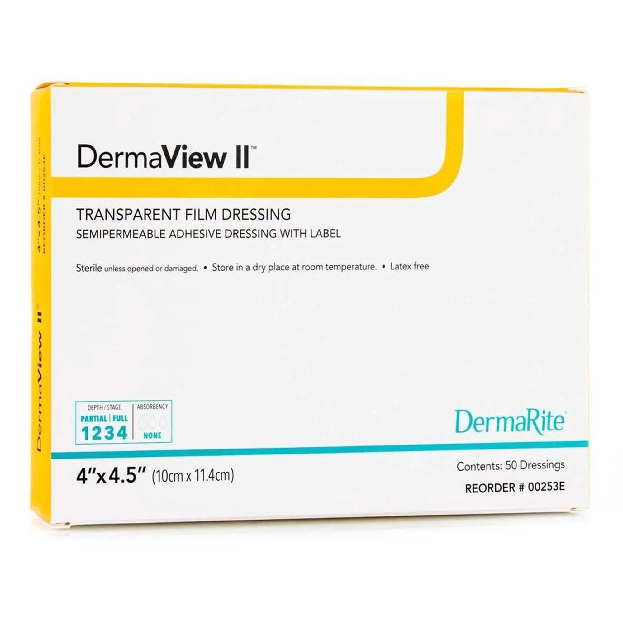 Sion Brands LLC - 00253E DermaView II™ Transparent Film Dressing with Border