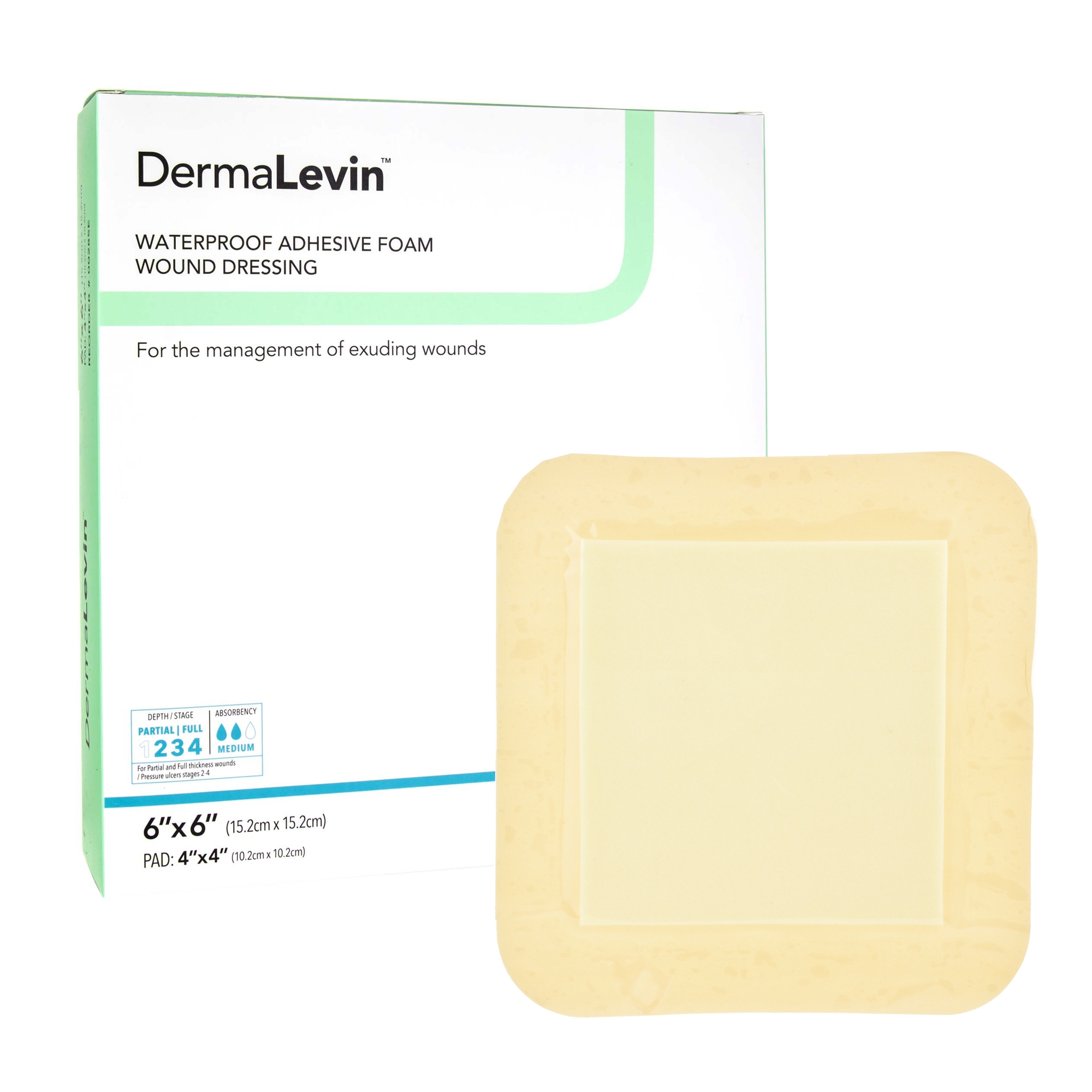 Sion Brands LLC - 00285E DermaLevin® Adhesive with Border Foam Dressing
