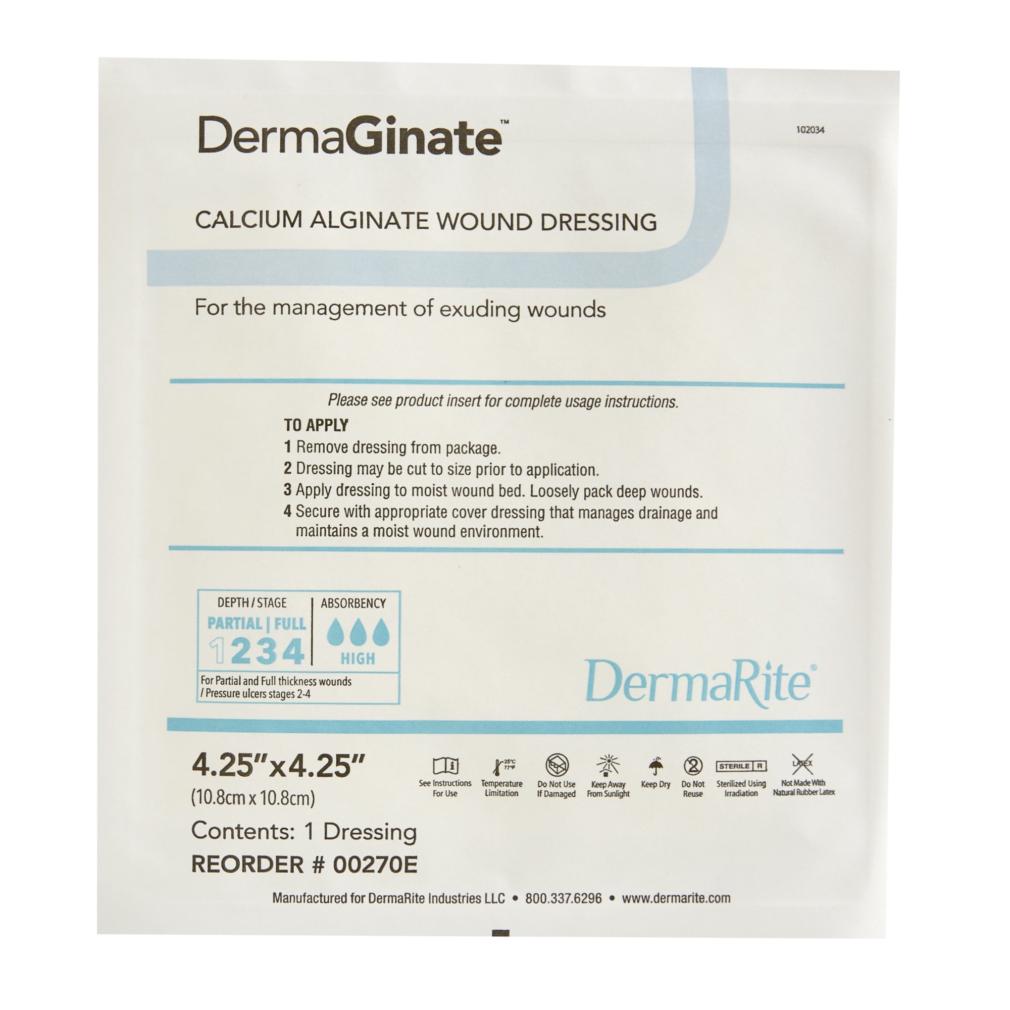 Sion Brands LLC - 00270E DermaGinate® Alginate Dressing