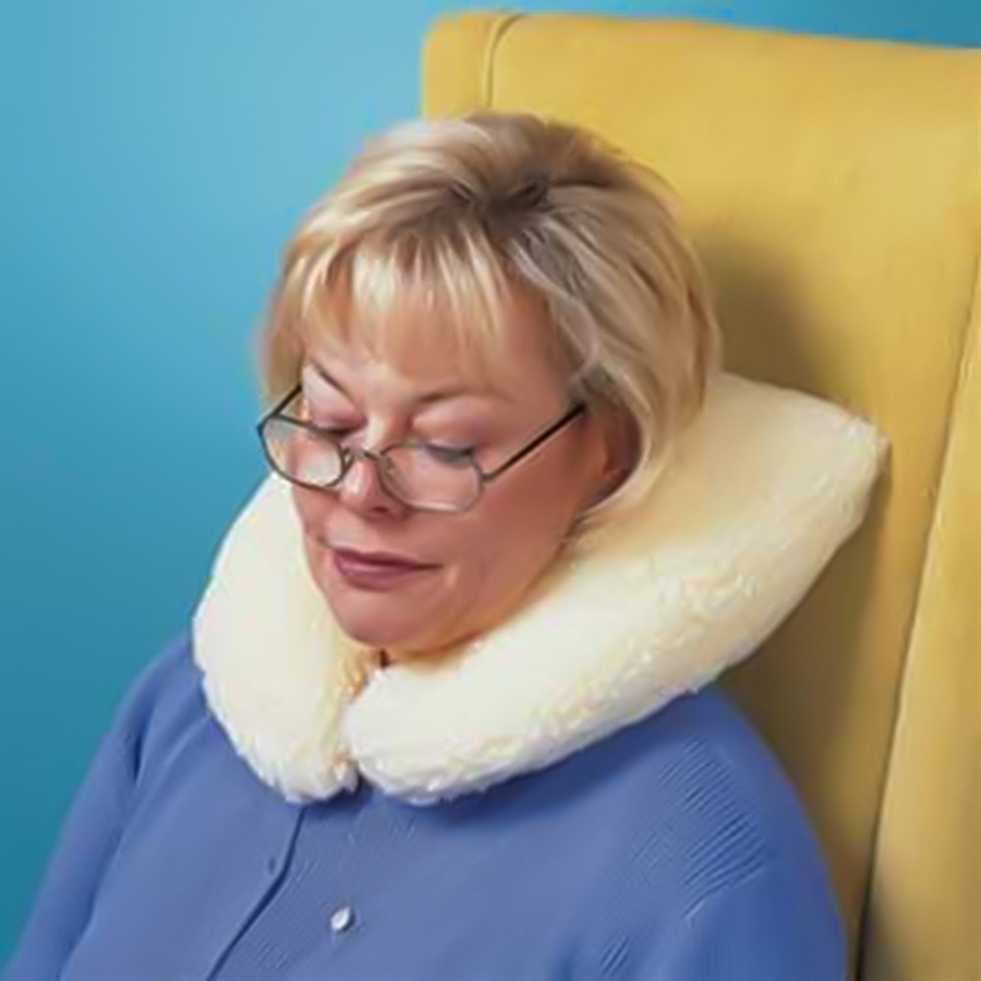 Alex Ortho - NC6400 Hermell Products Faux Sherling Travel Neck Pillow