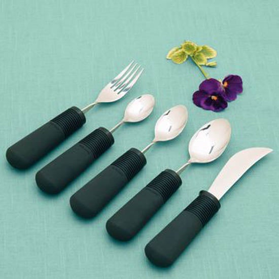 Performance Health - 081339423 Fork Good Grips® Weighted Silver / Black Rubber / Stainless Steel